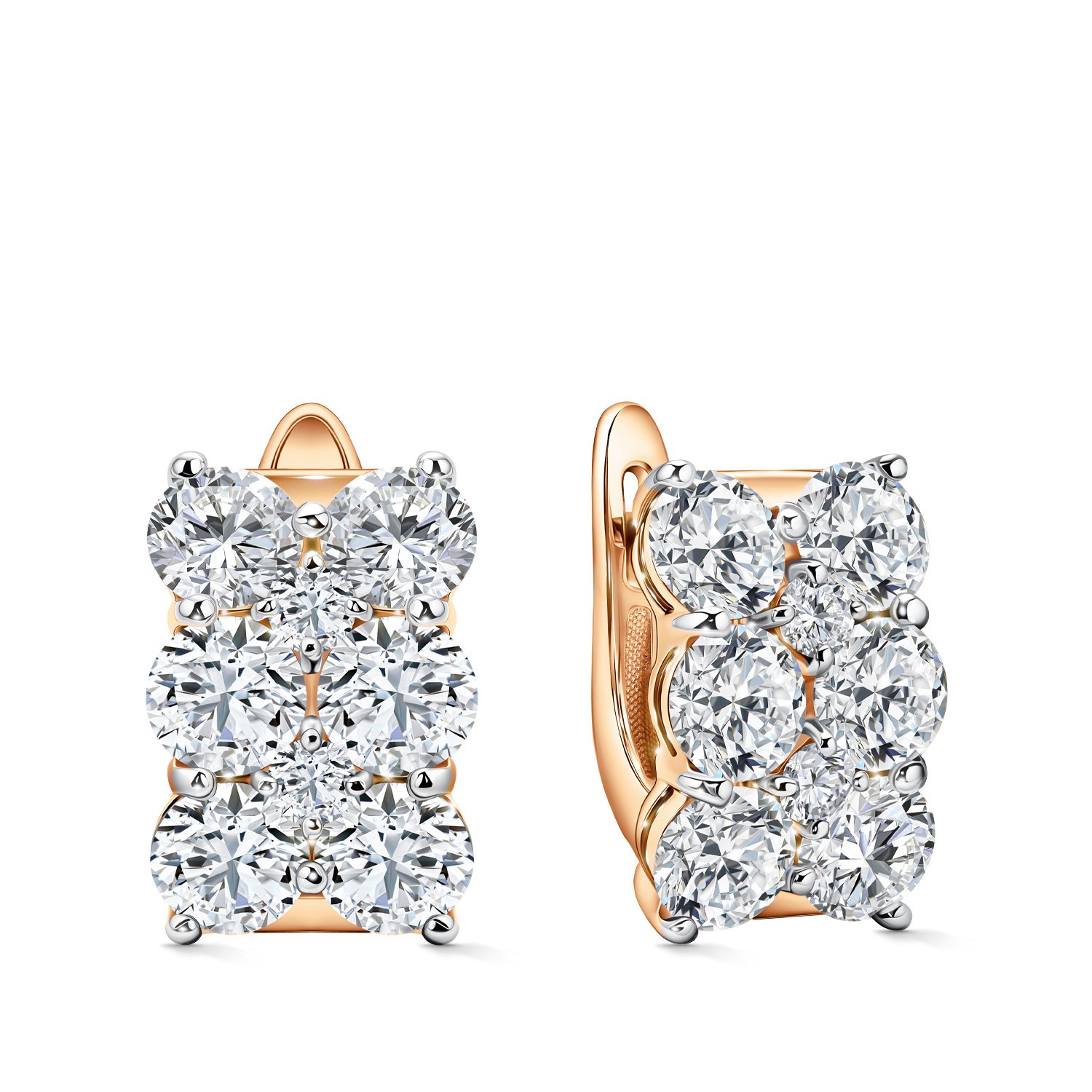 Фото «Золотые серьги с бриллиантами выращенными»