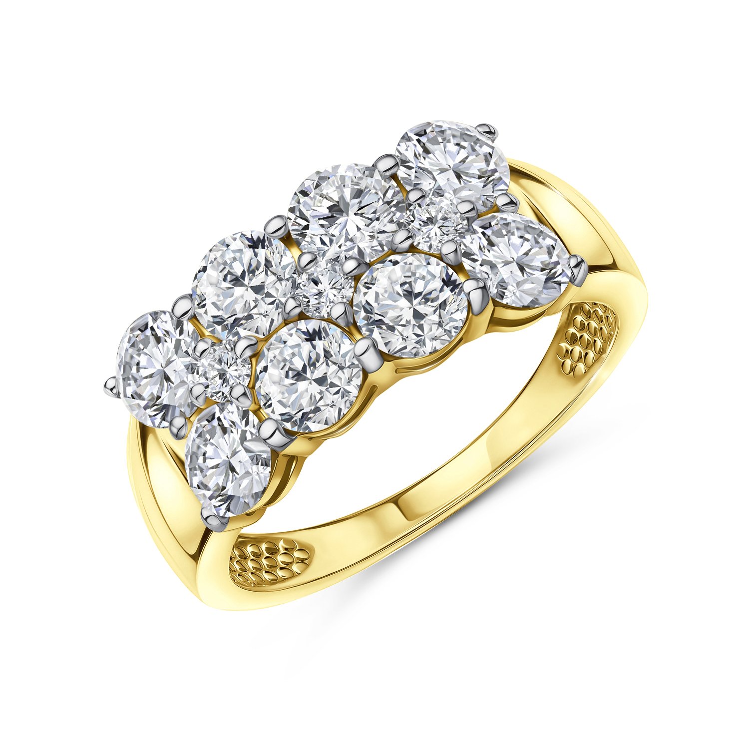 Фото «Золотое кольцо с бриллиантами выращенными»