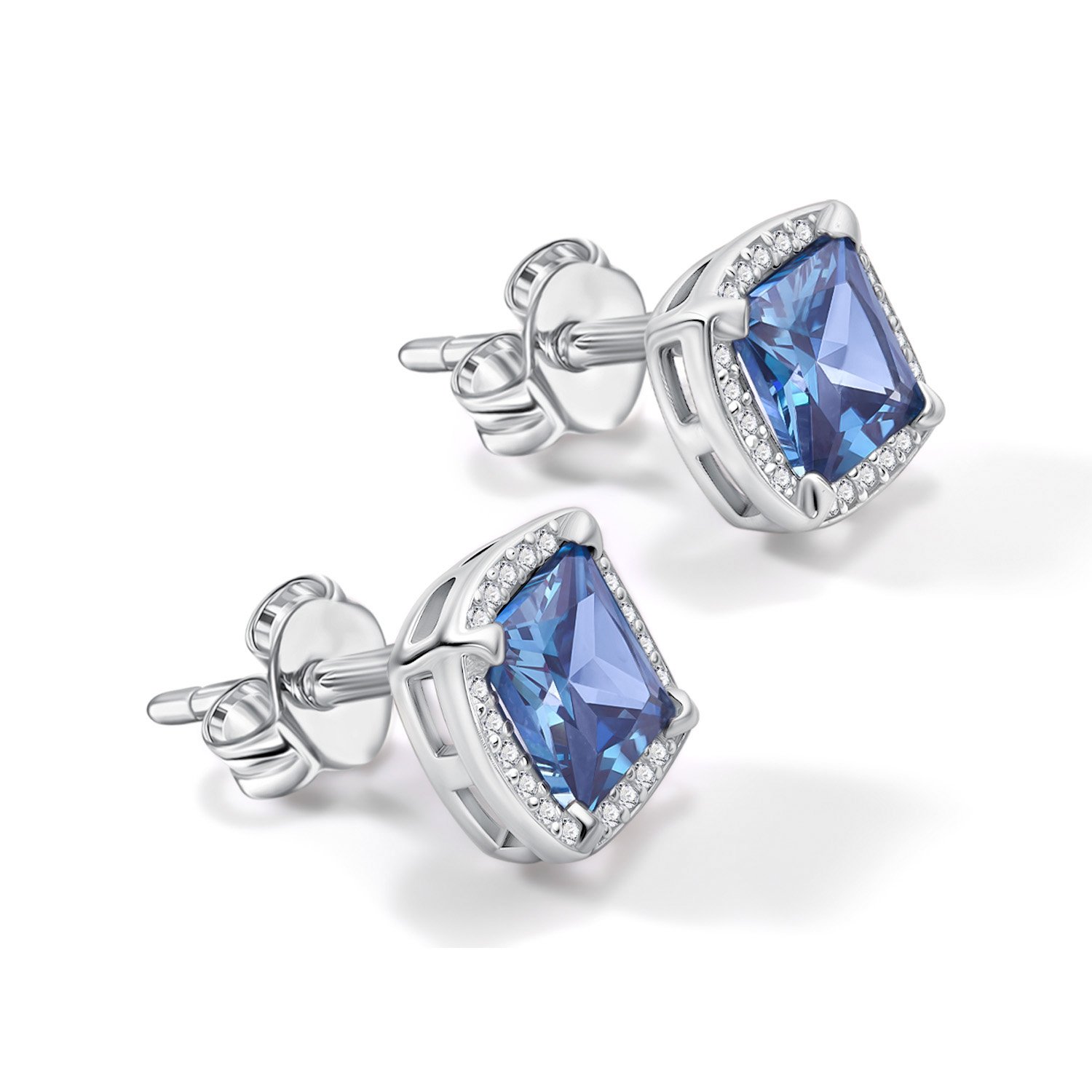 Серебряные серьги с фианитами