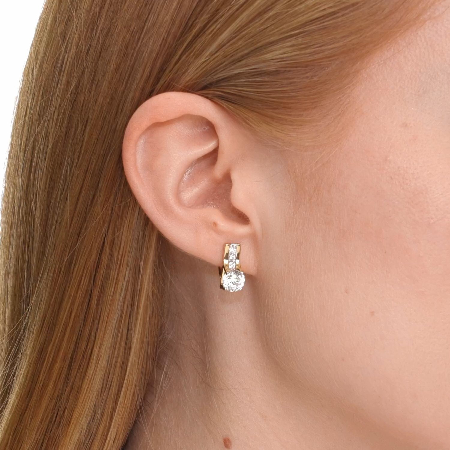 Золотые серьги SMART DIAMONDS 2,64 карата