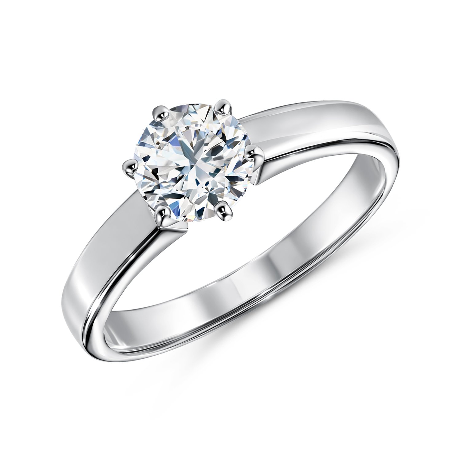 Фото «Золотое кольцо с бриллиантом выращенным»