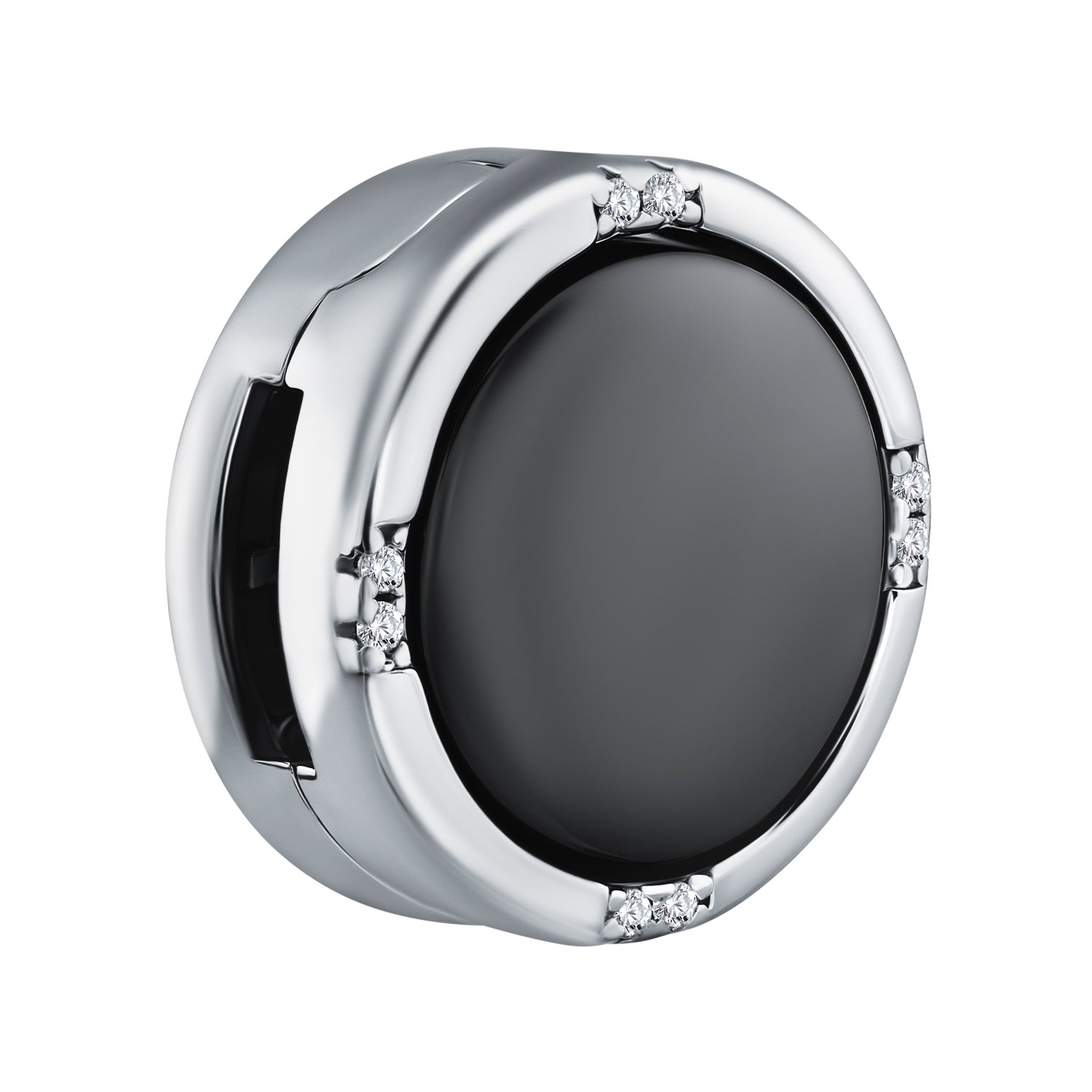 Подвеска-шарм из серебра с керамикой и фианитами