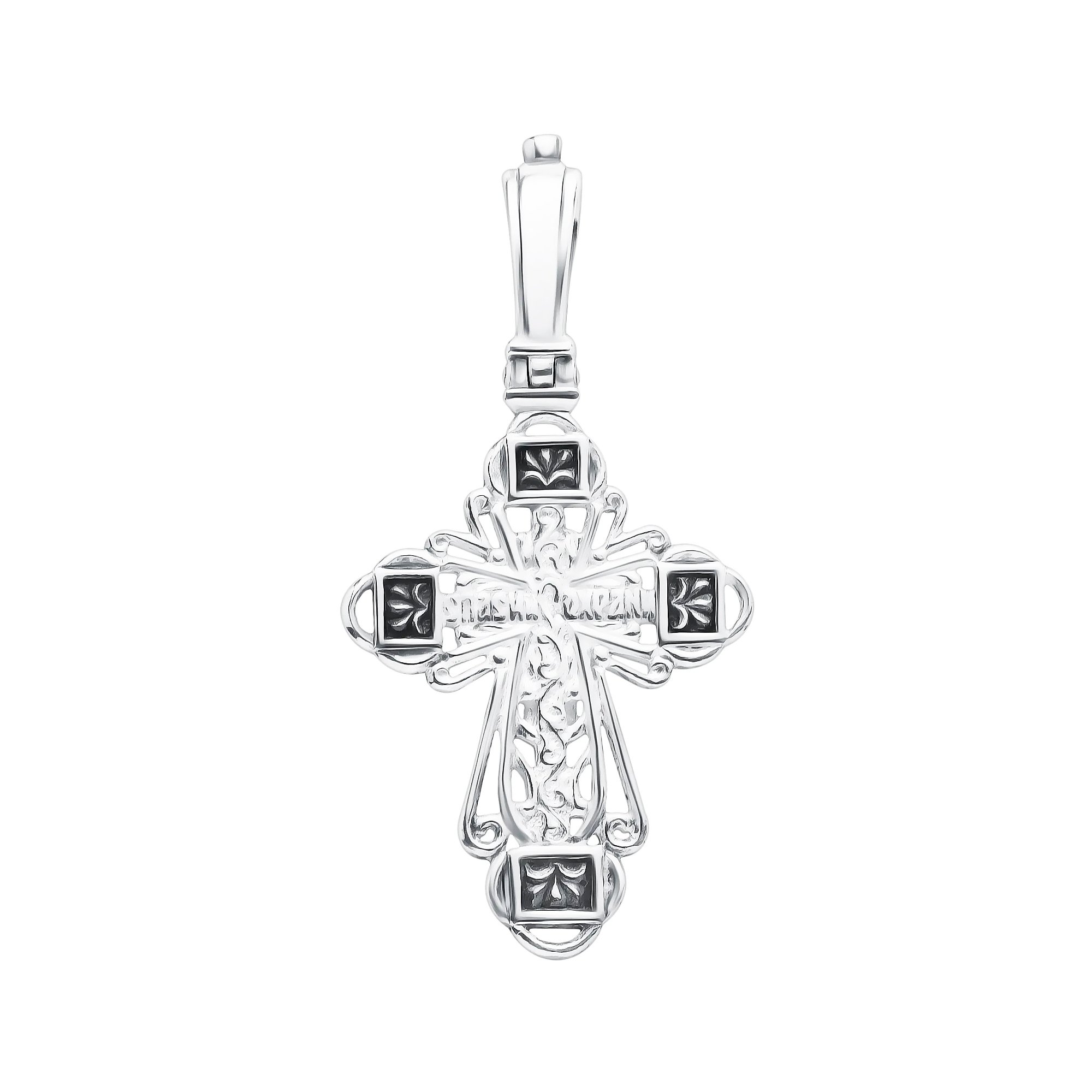 Серебряный крест с чернением