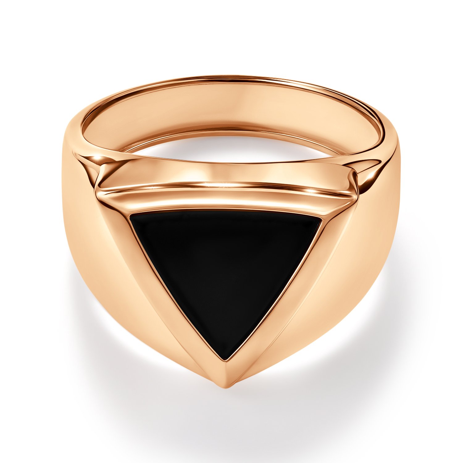 Золотая печатка с ониксом