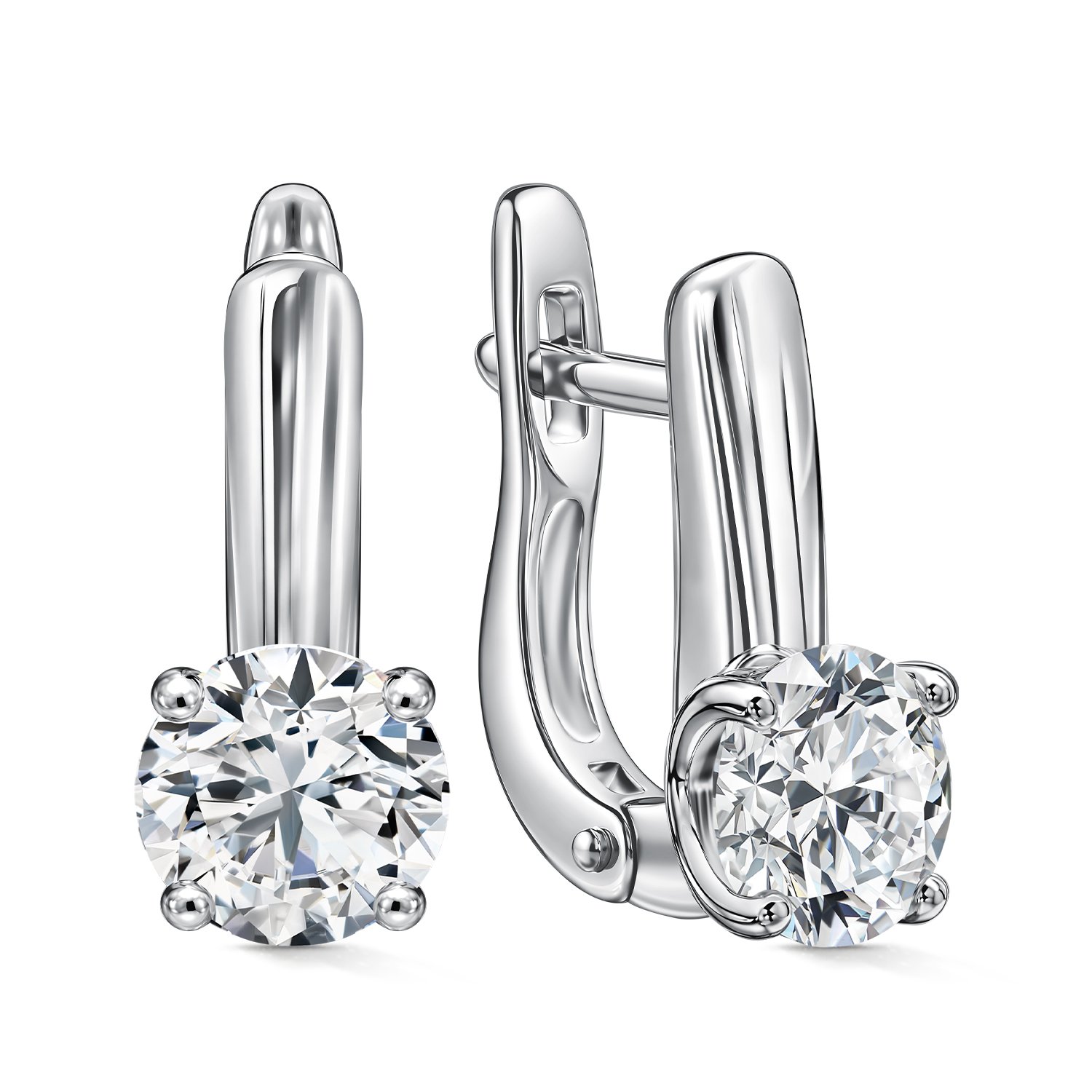 Фото «Золотые серьги с бриллиантами выращенными»