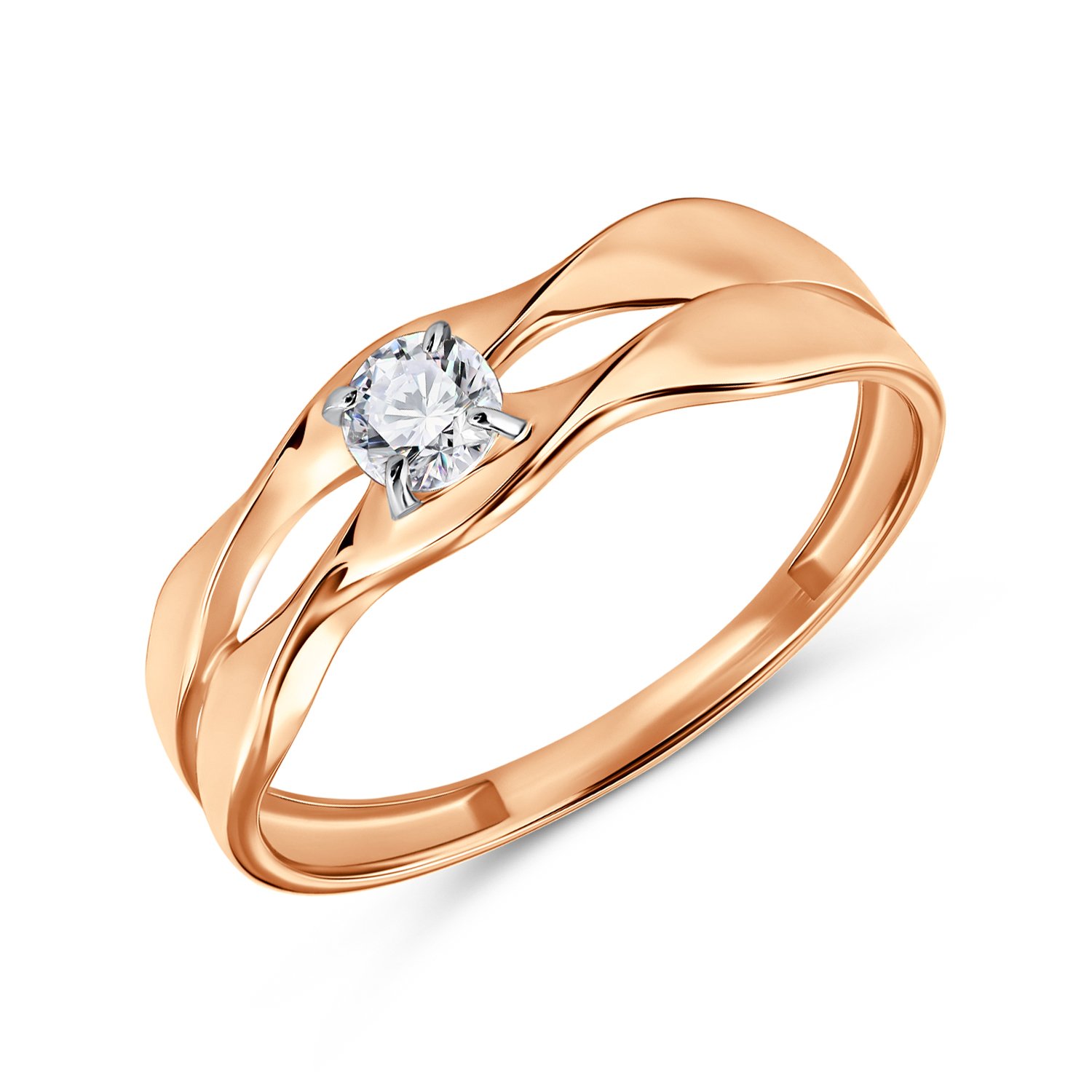 Фото «Золотое кольцо с фианитом»