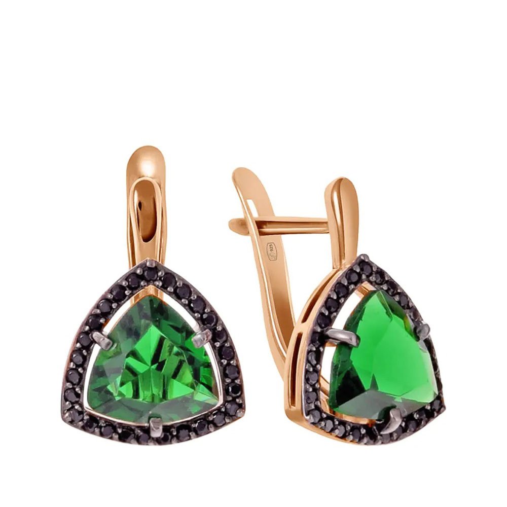 Фото «Серебряные серьги с ювелирным стеклом»