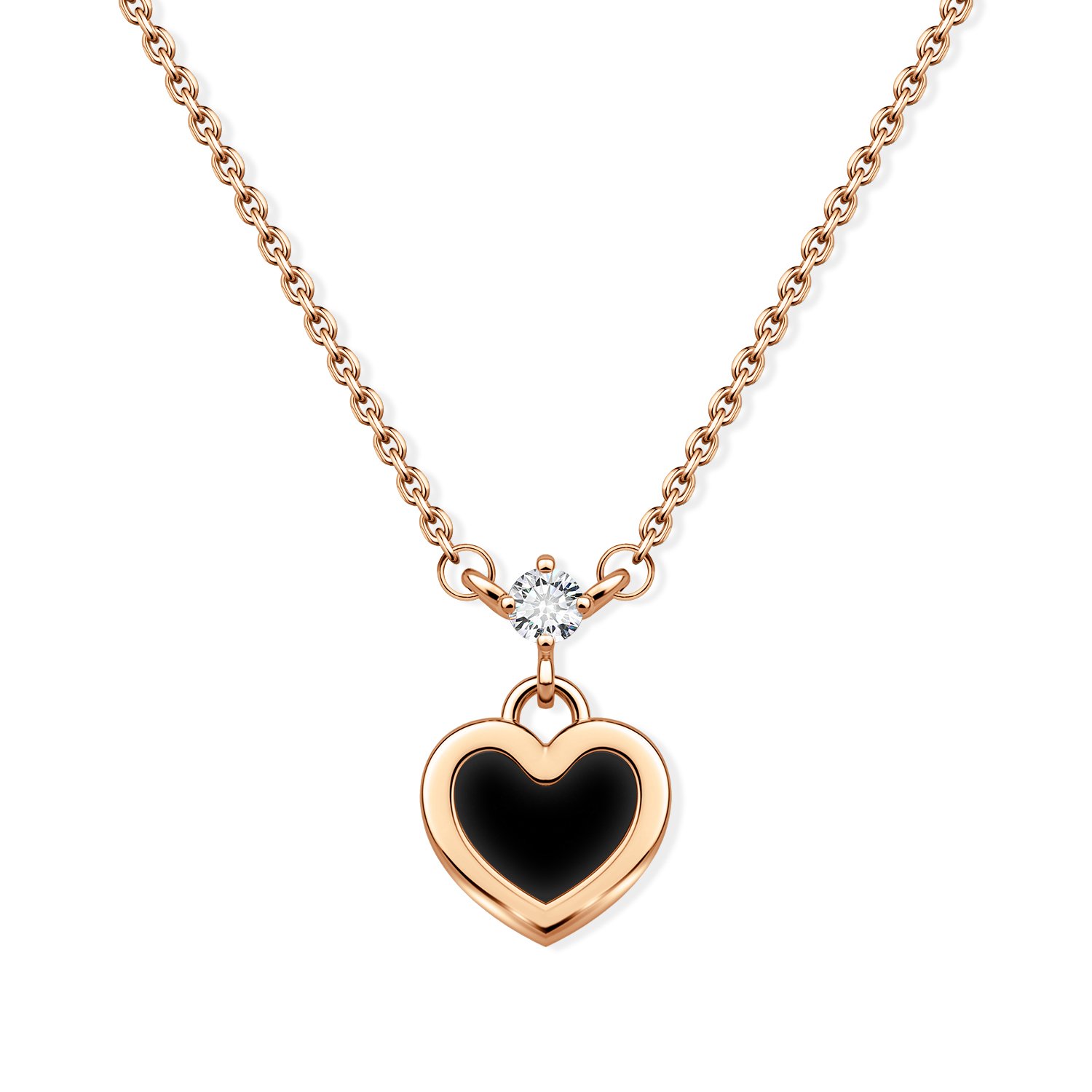 Фото «Золотое колье с ониксом и фианитом»