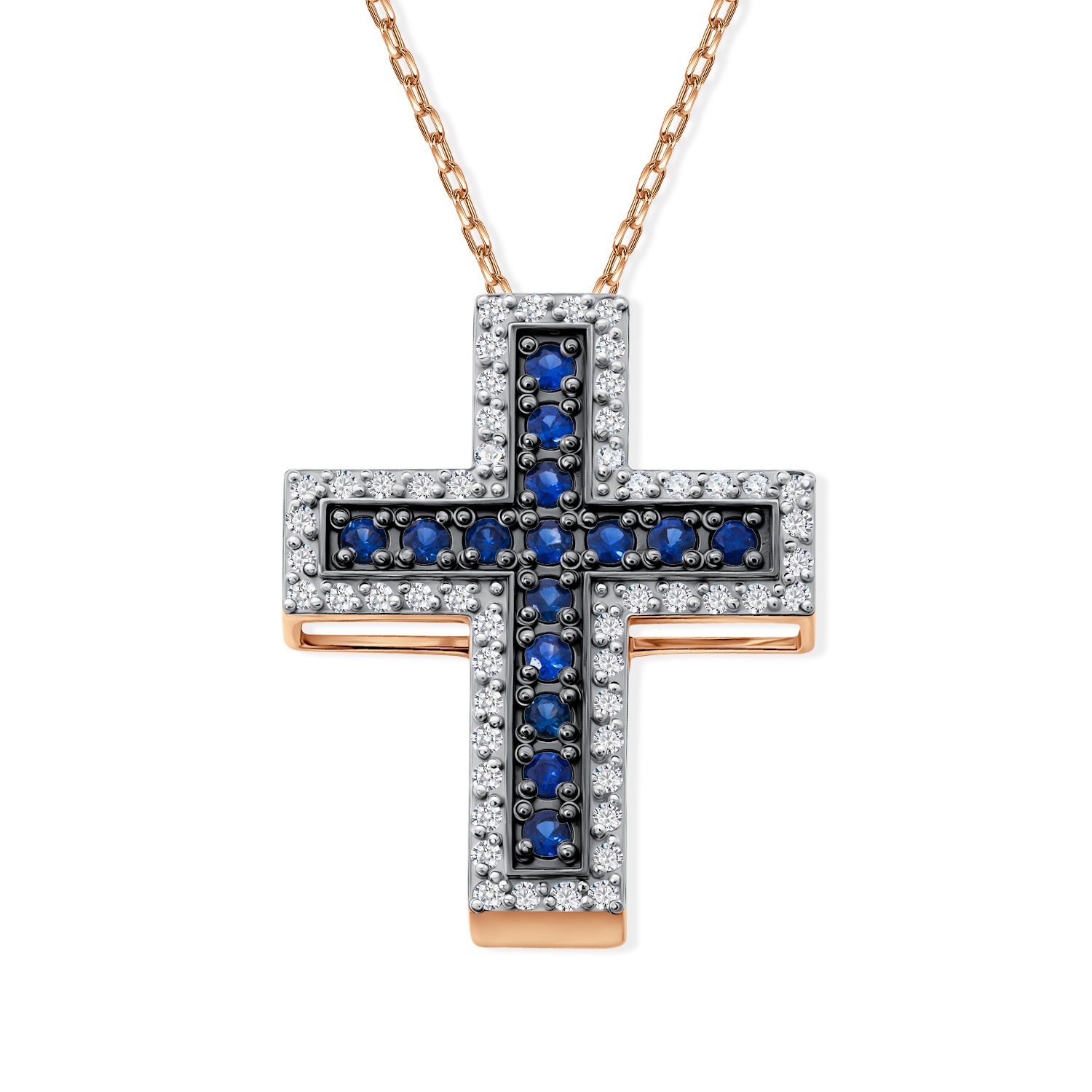 Фото «Золотая подвеска с сапфирами и бриллиантами»