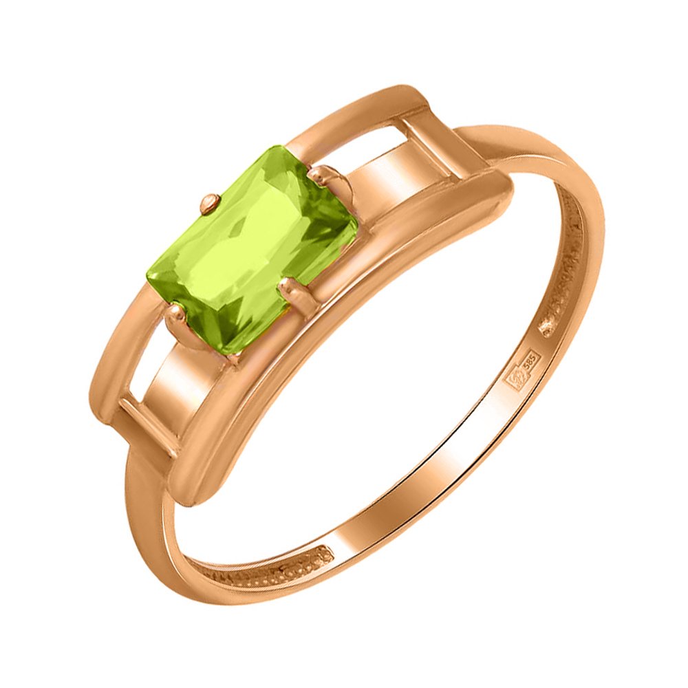 Золотое кольцо с кристаллом