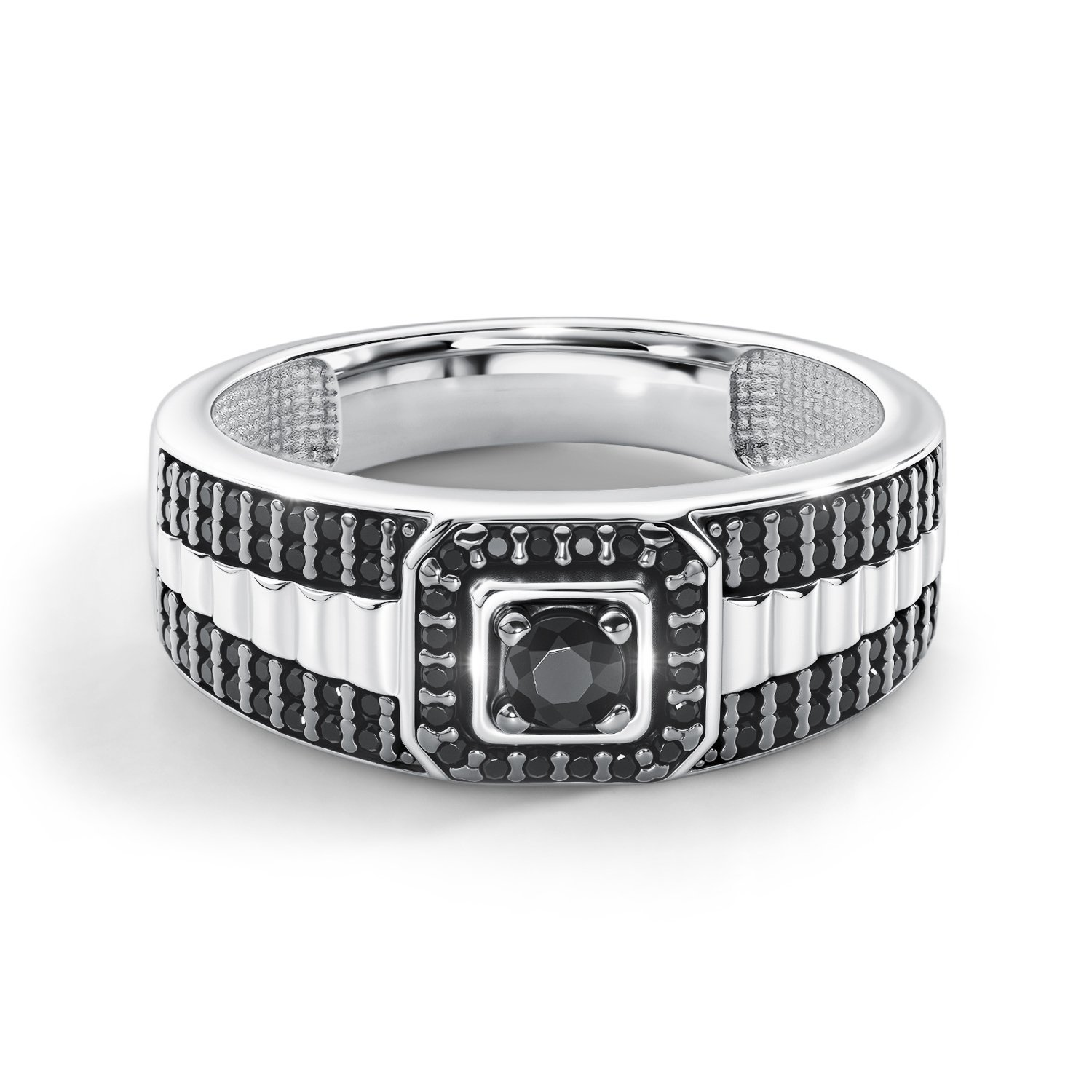 Серебряная печатка с фианитами