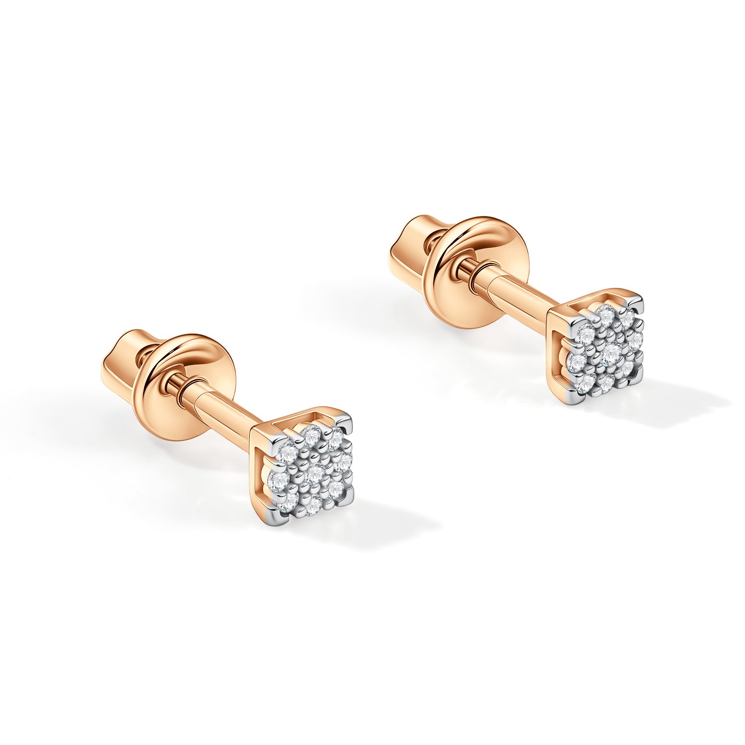 Золотые серьги с бриллиантами