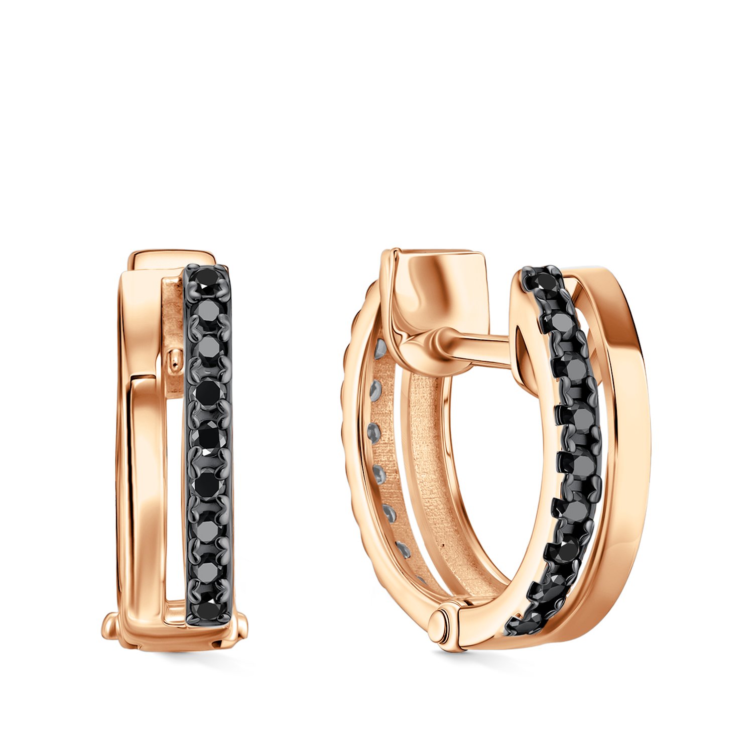 Золотые серьги с бриллиантами