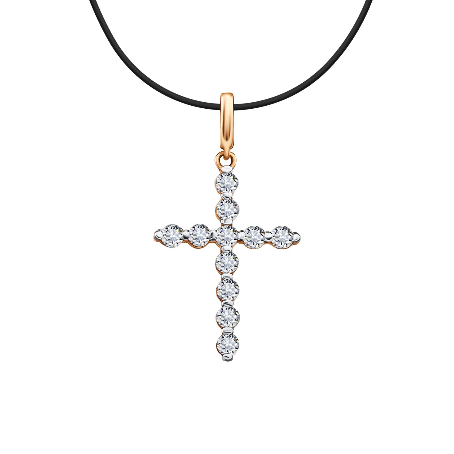 Золотая подвеска с фианитами