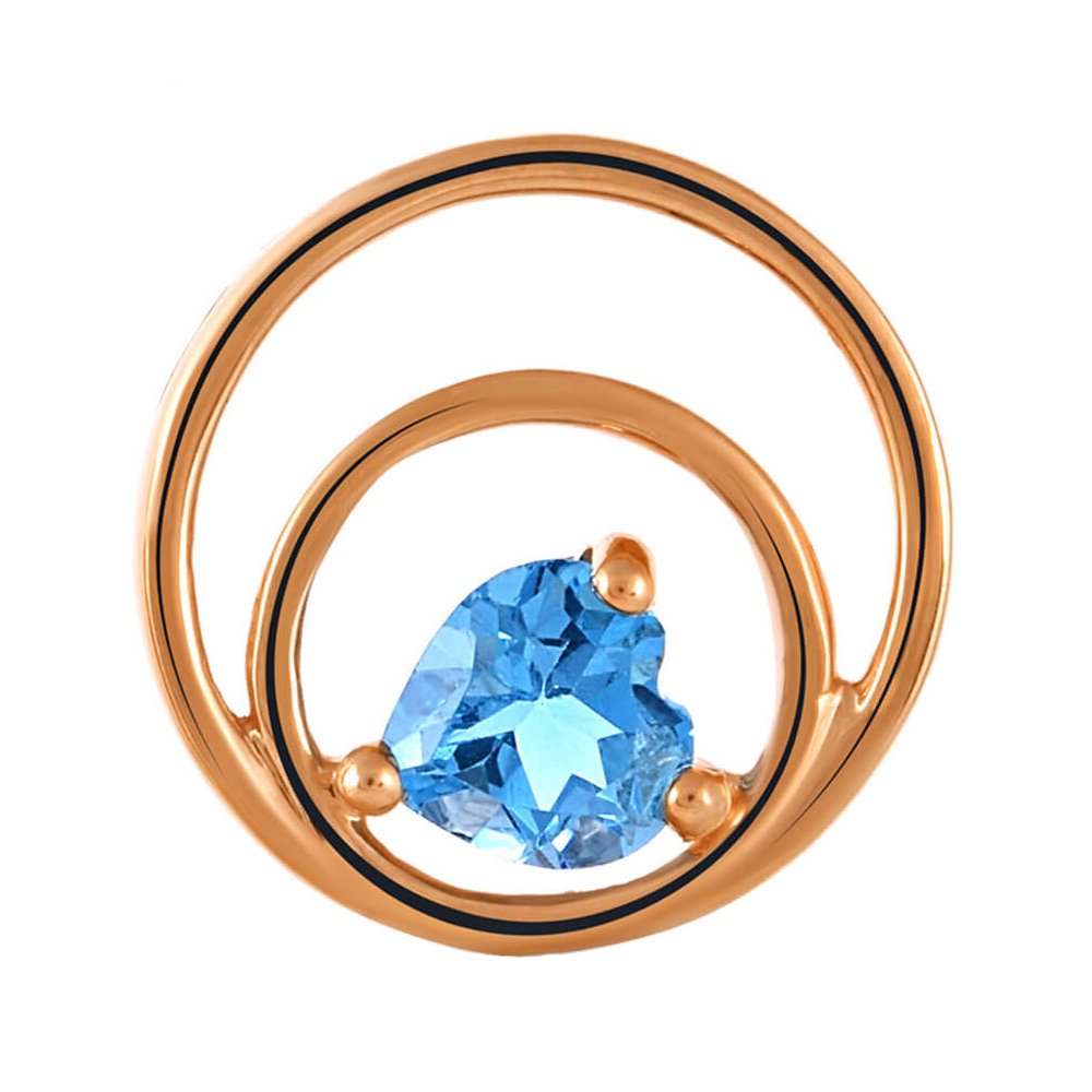 Золотая подвеска с топазом Swiss