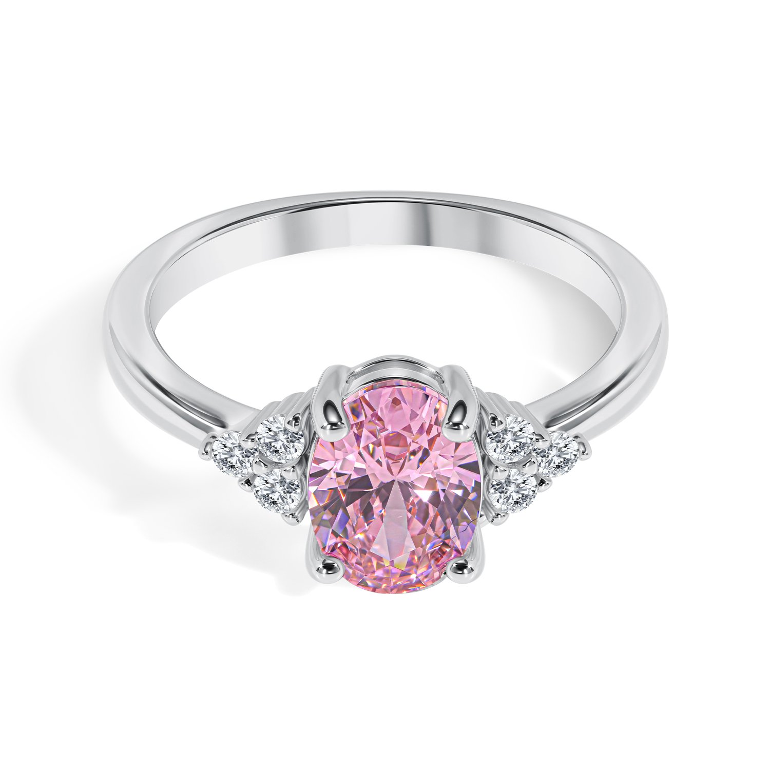Серебряное кольцо с фианитами