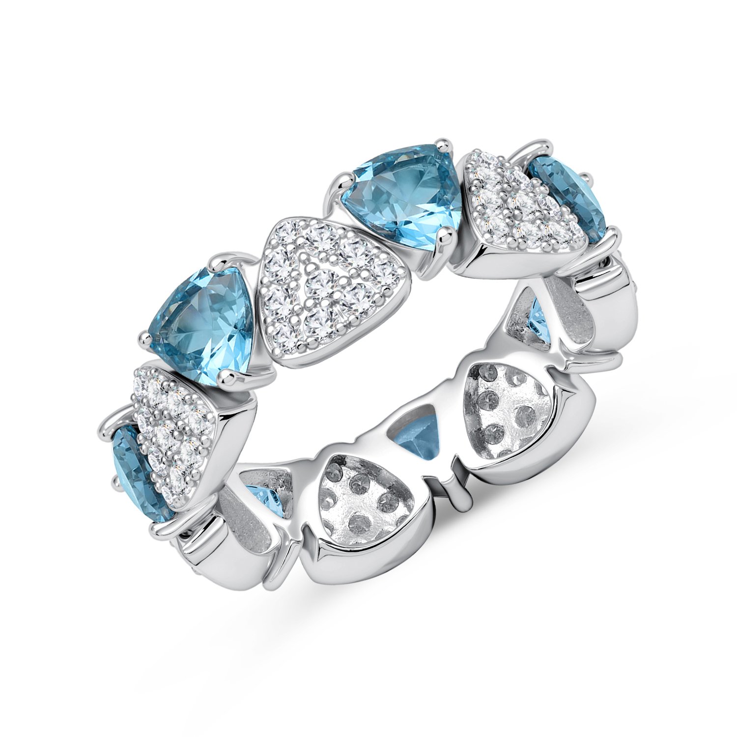 Фото «Серебряное кольцо с имитацией шпинели и фианитами»