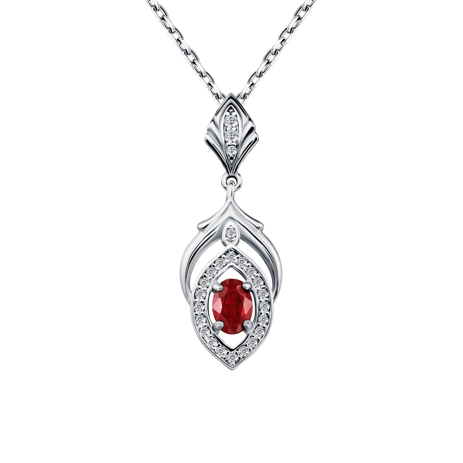 Серебряная подвеска с фианитами