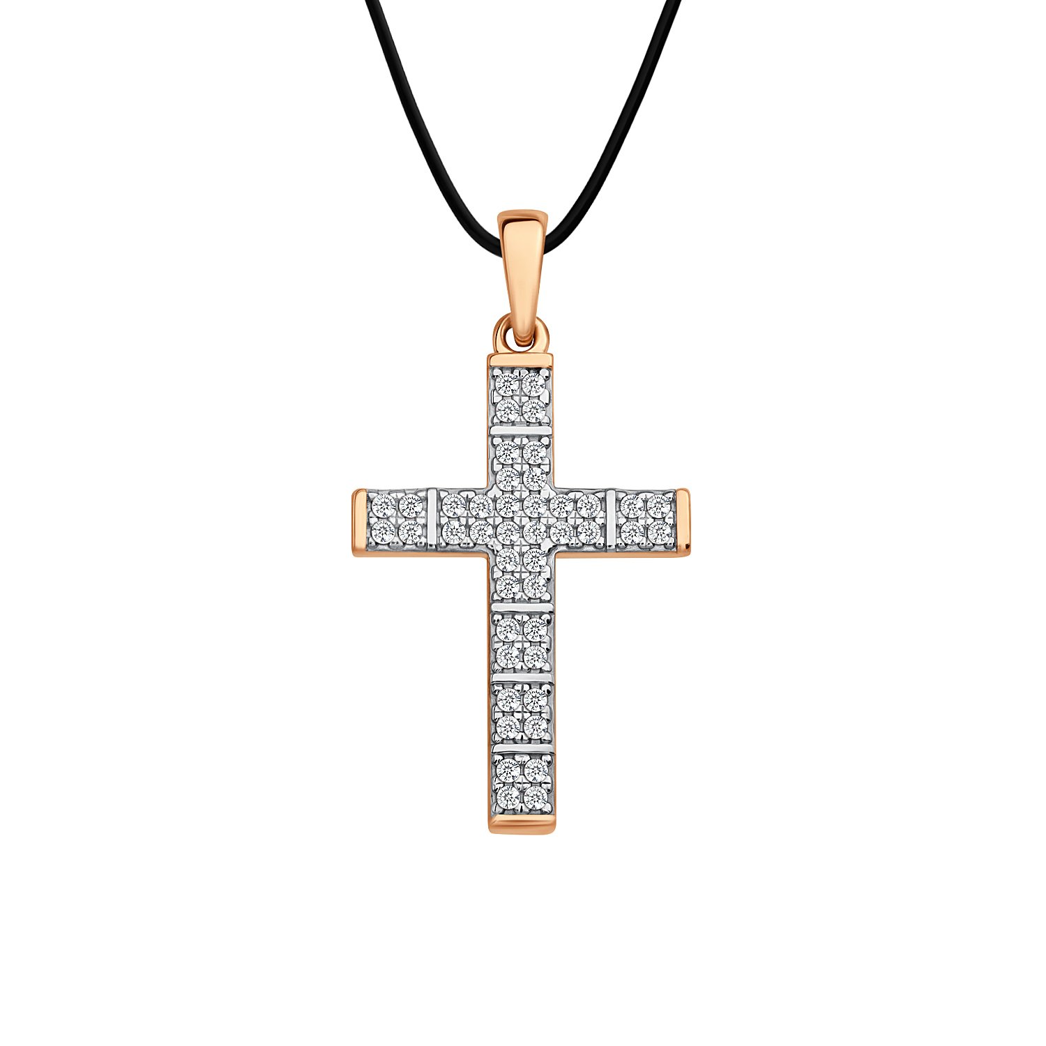 Золотая подвеска с фианитами