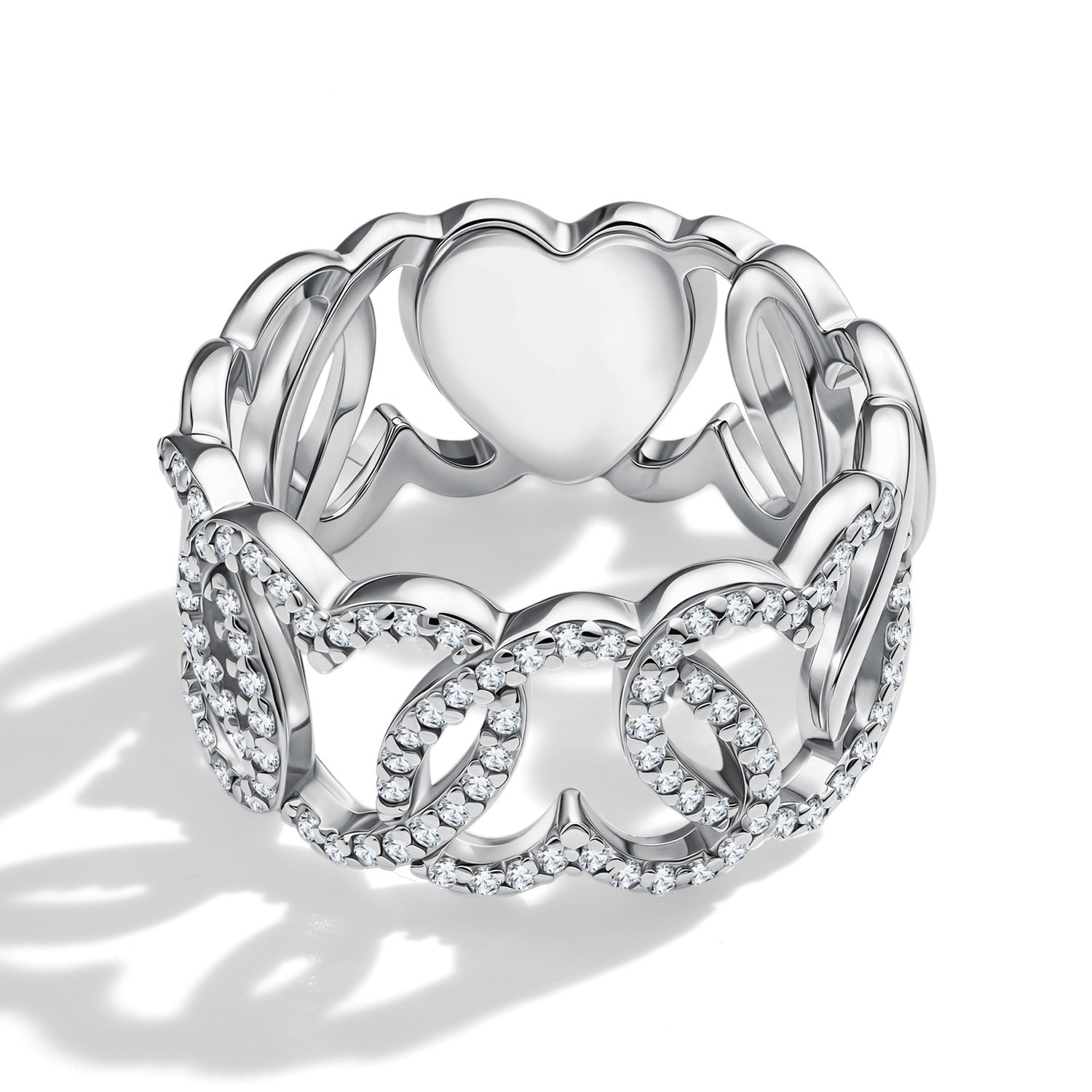 Серебряное кольцо с фианитами