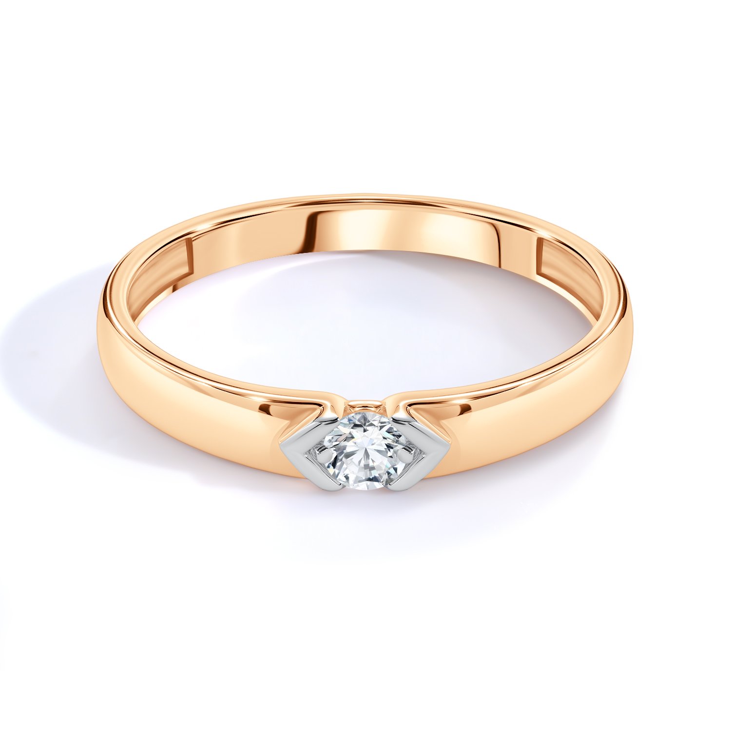 Золотое кольцо с фианитом