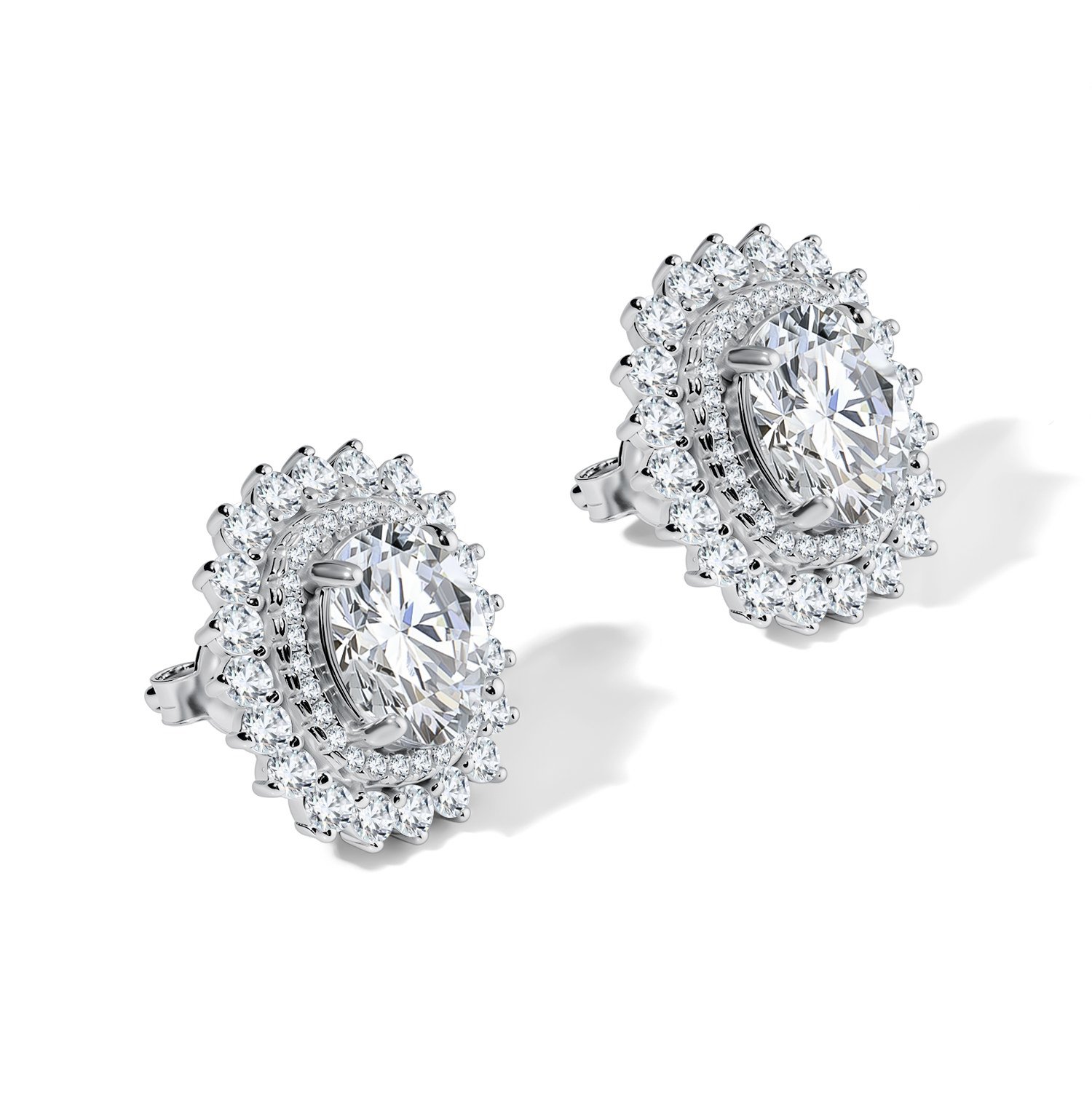 Серебряные серьги с фианитами