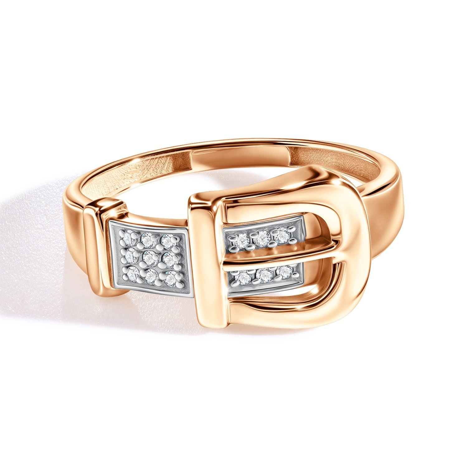 Золотое кольцо с фианитами