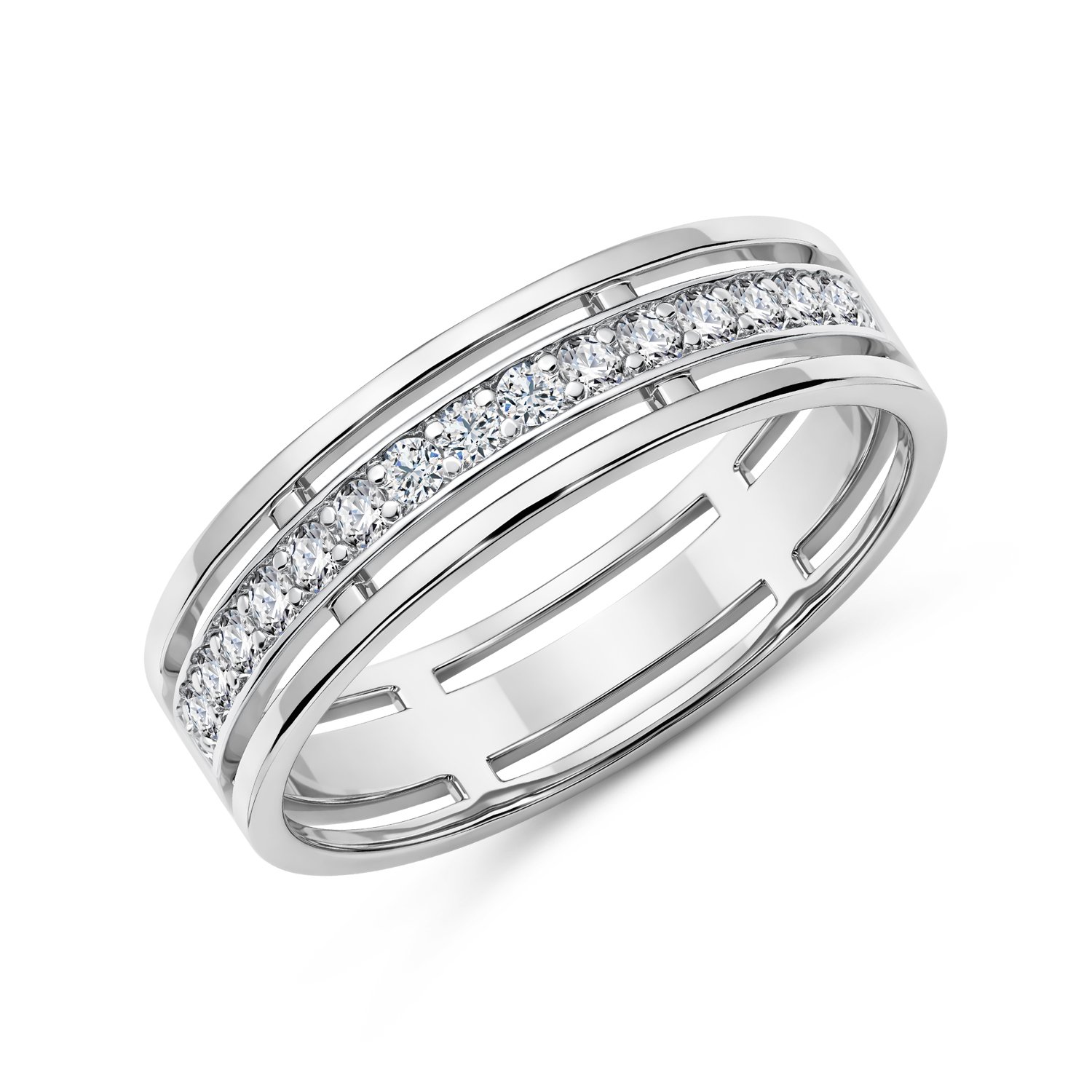 Фото «Золотое кольцо с бриллиантами выращенными»