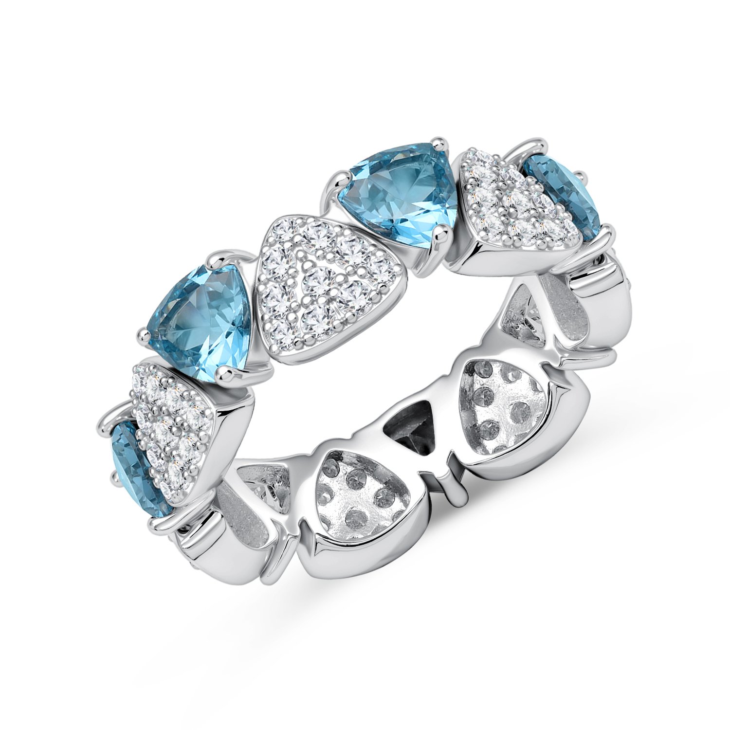 Фото «Серебряное кольцо с имитацией шпинели и фианитами»