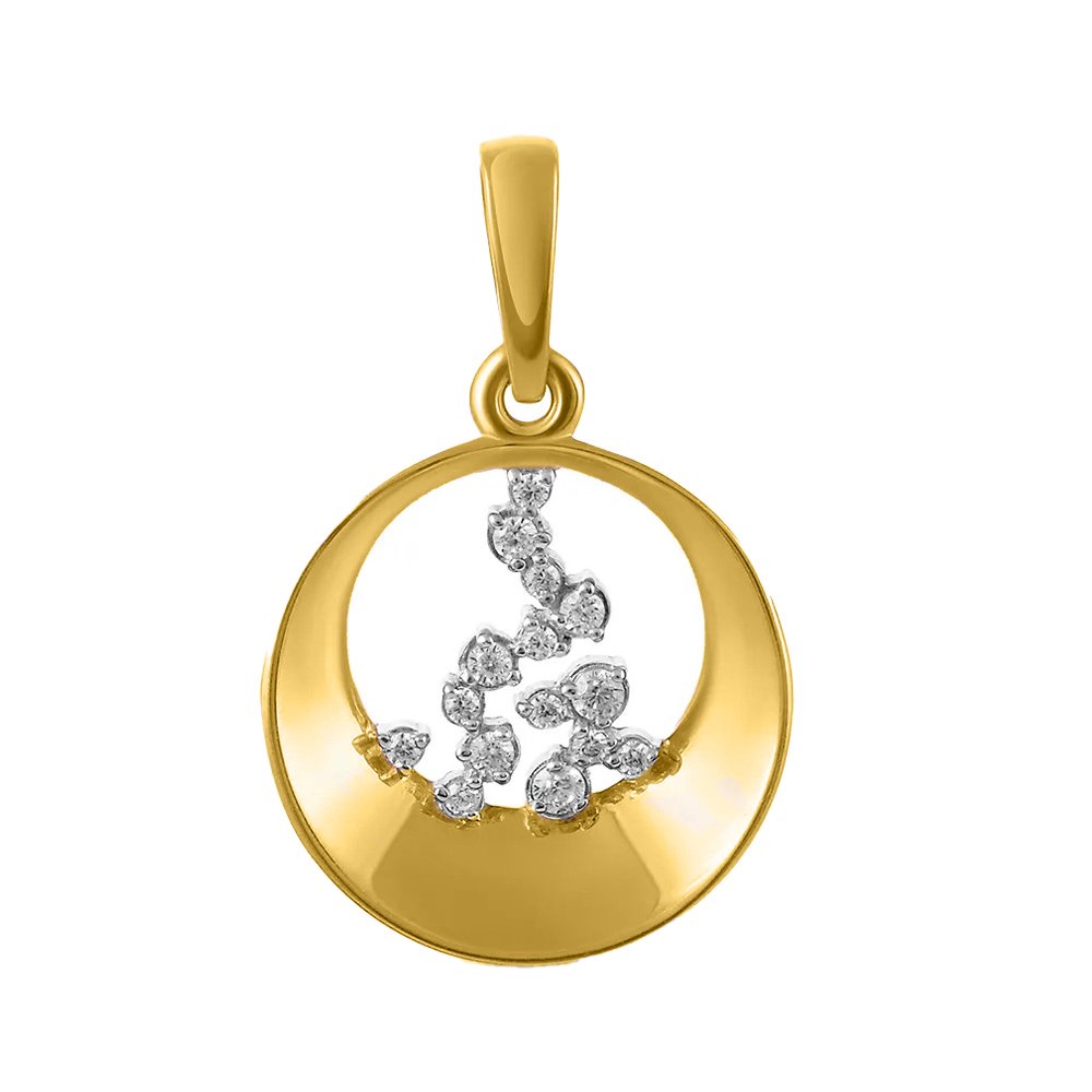 Золотая подвеска с фианитами