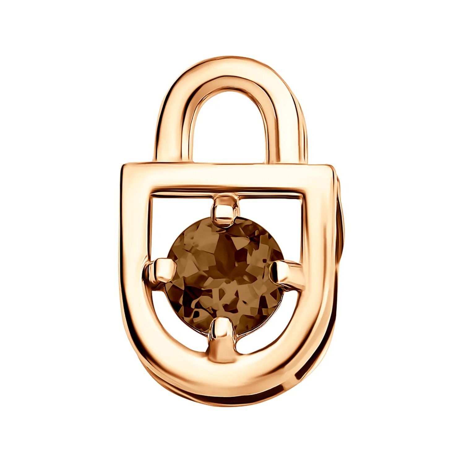 Золотая подвеска с раухтопазом