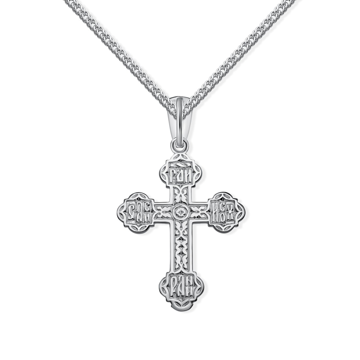 Серебряный православный крест