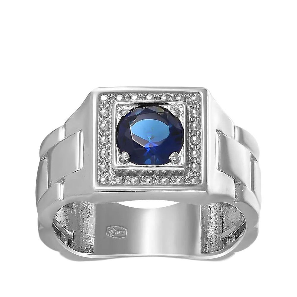 Серебряная печатка с фианитами