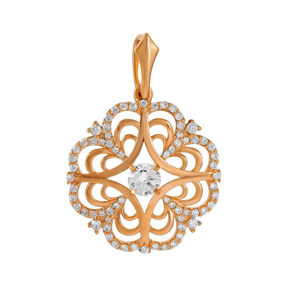 Подвеска из серебра с фианитами