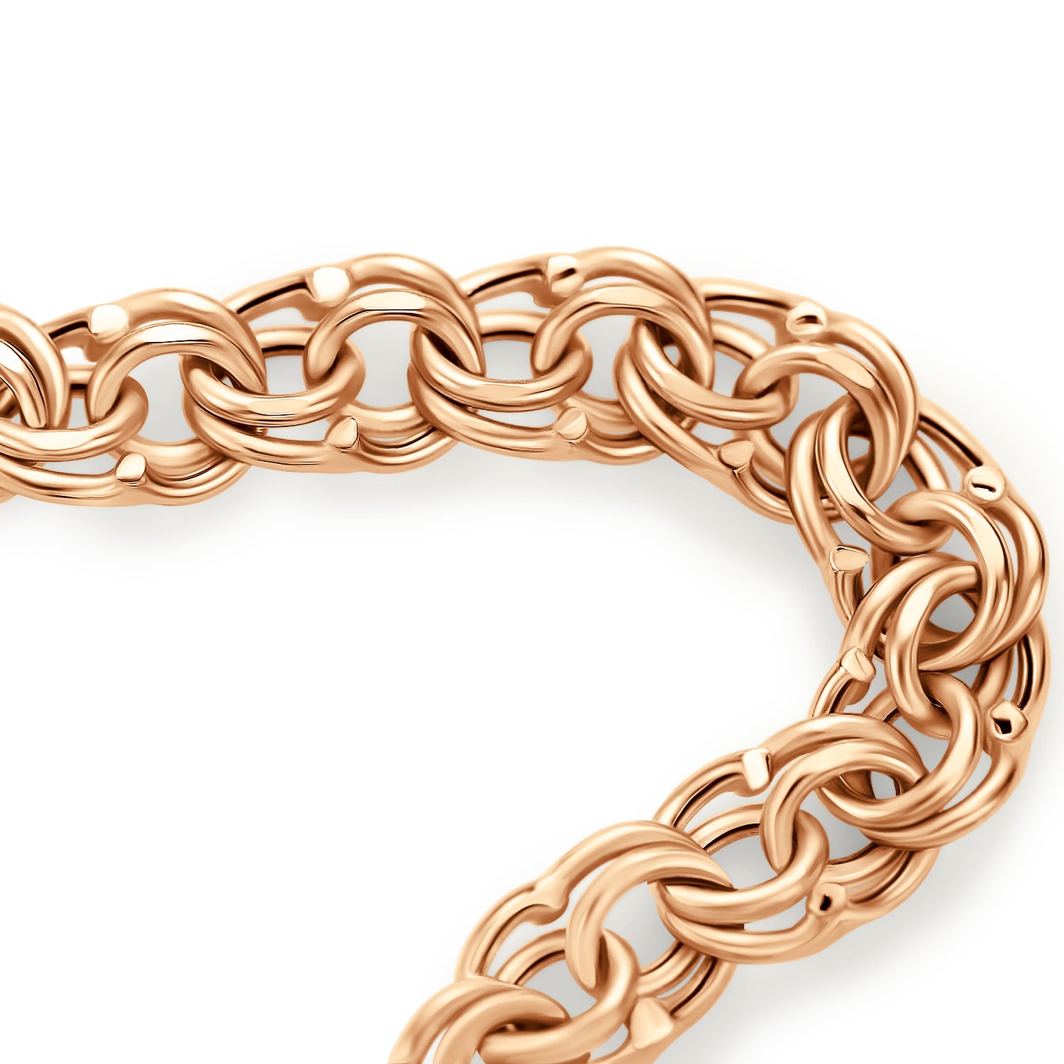 Золотой браслет облегченный