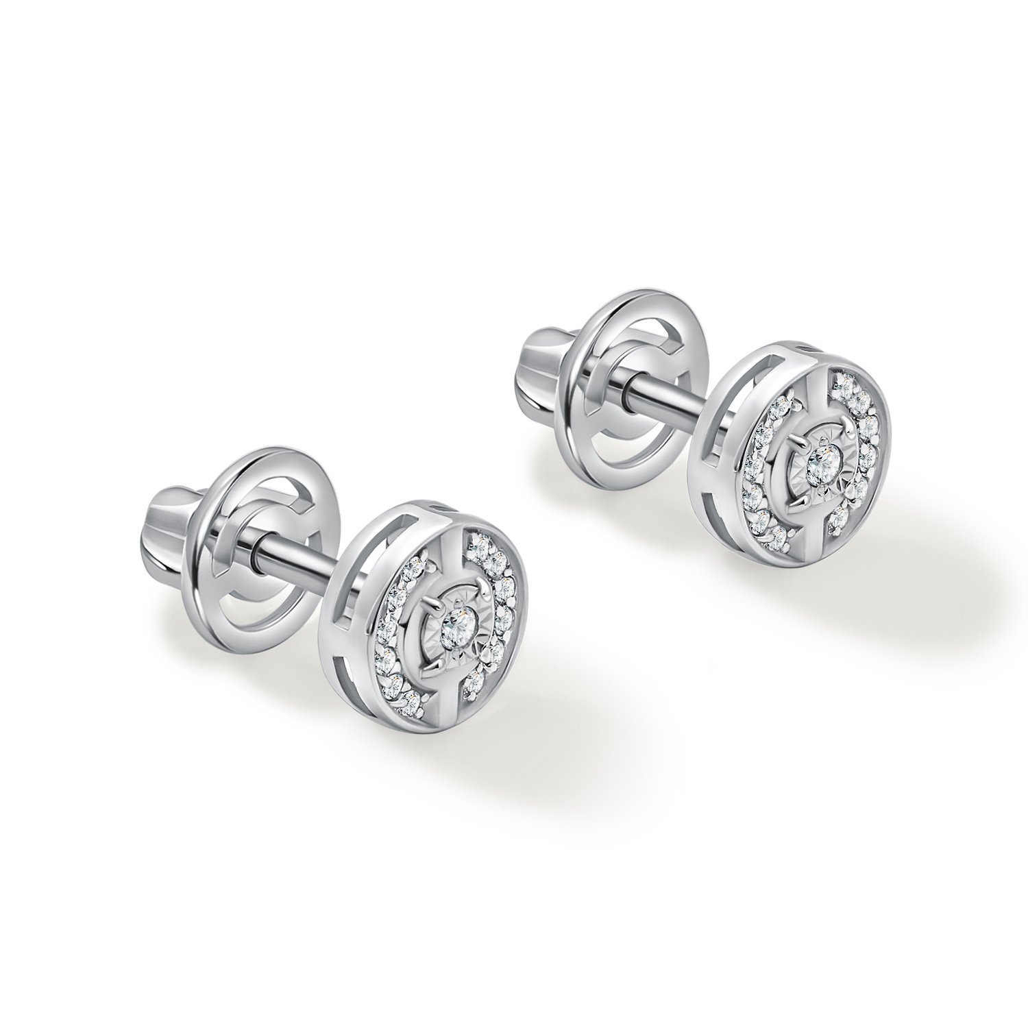 Золотые серьги с бриллиантами