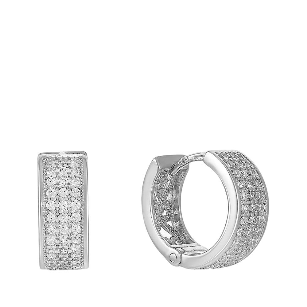 Фото «Серебряные серьги-конго с фианитами»