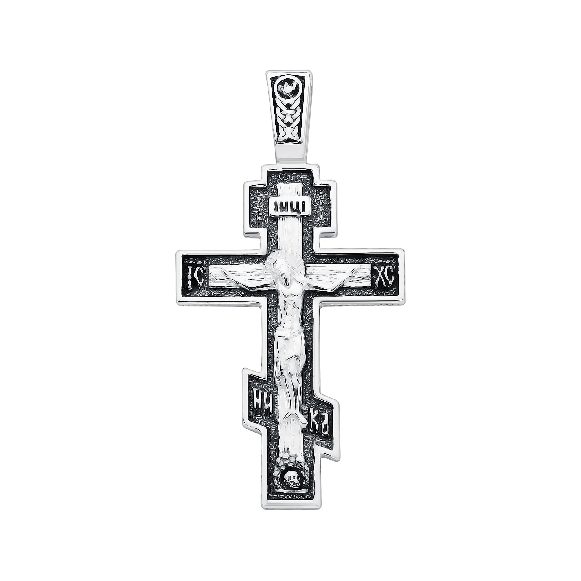 Серебряный крест с чернением