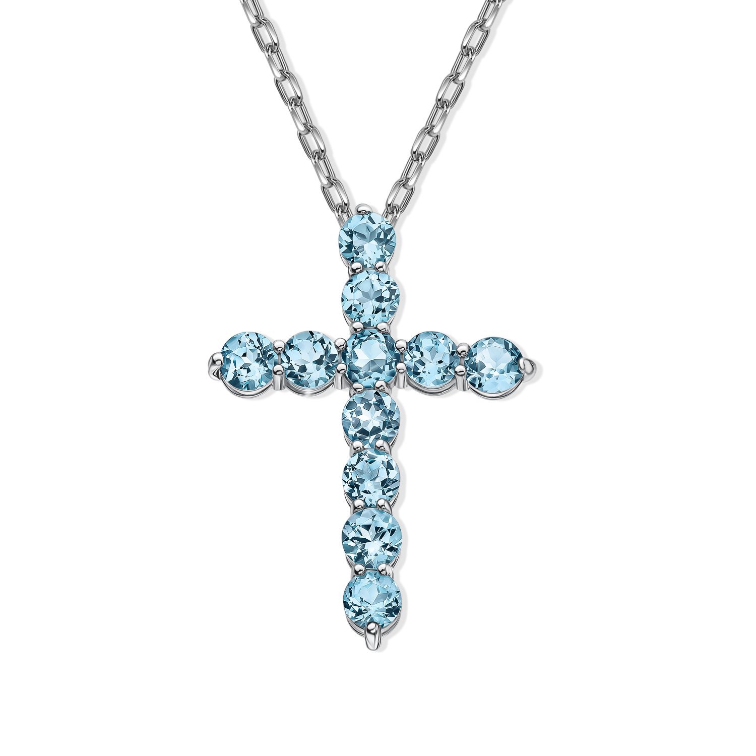 Фото «Золотая подвеска с топазами Swiss»