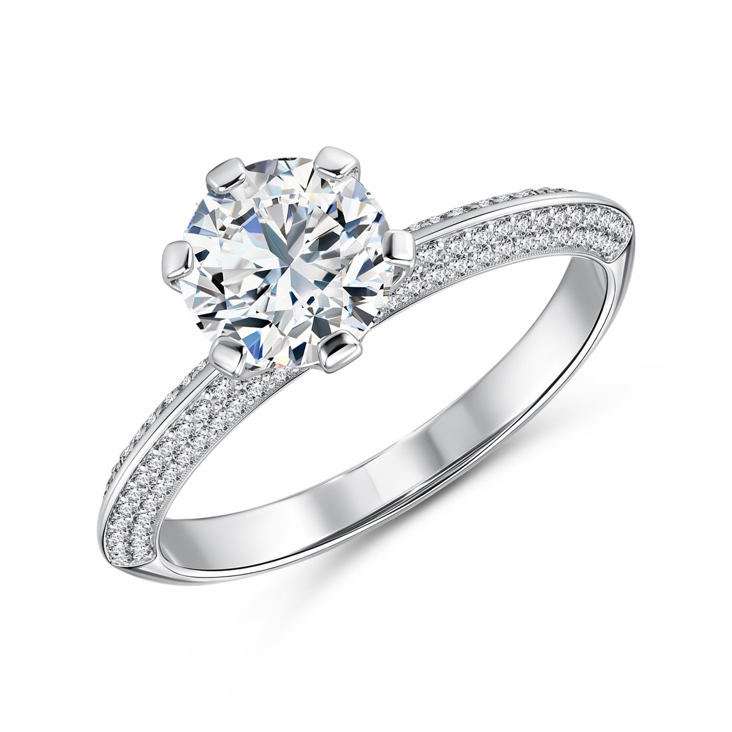 Фото «Золотое кольцо с бриллиантами выращенными»