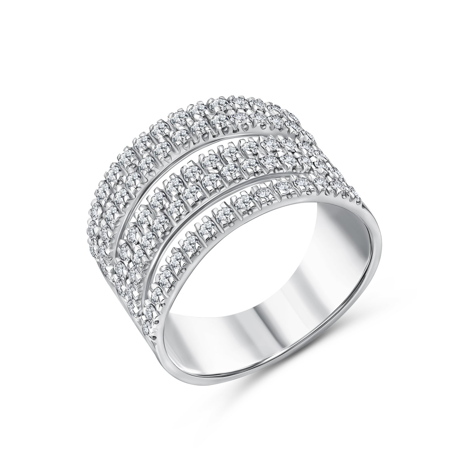 Фото «Золотое кольцо с бриллиантами выращенными»