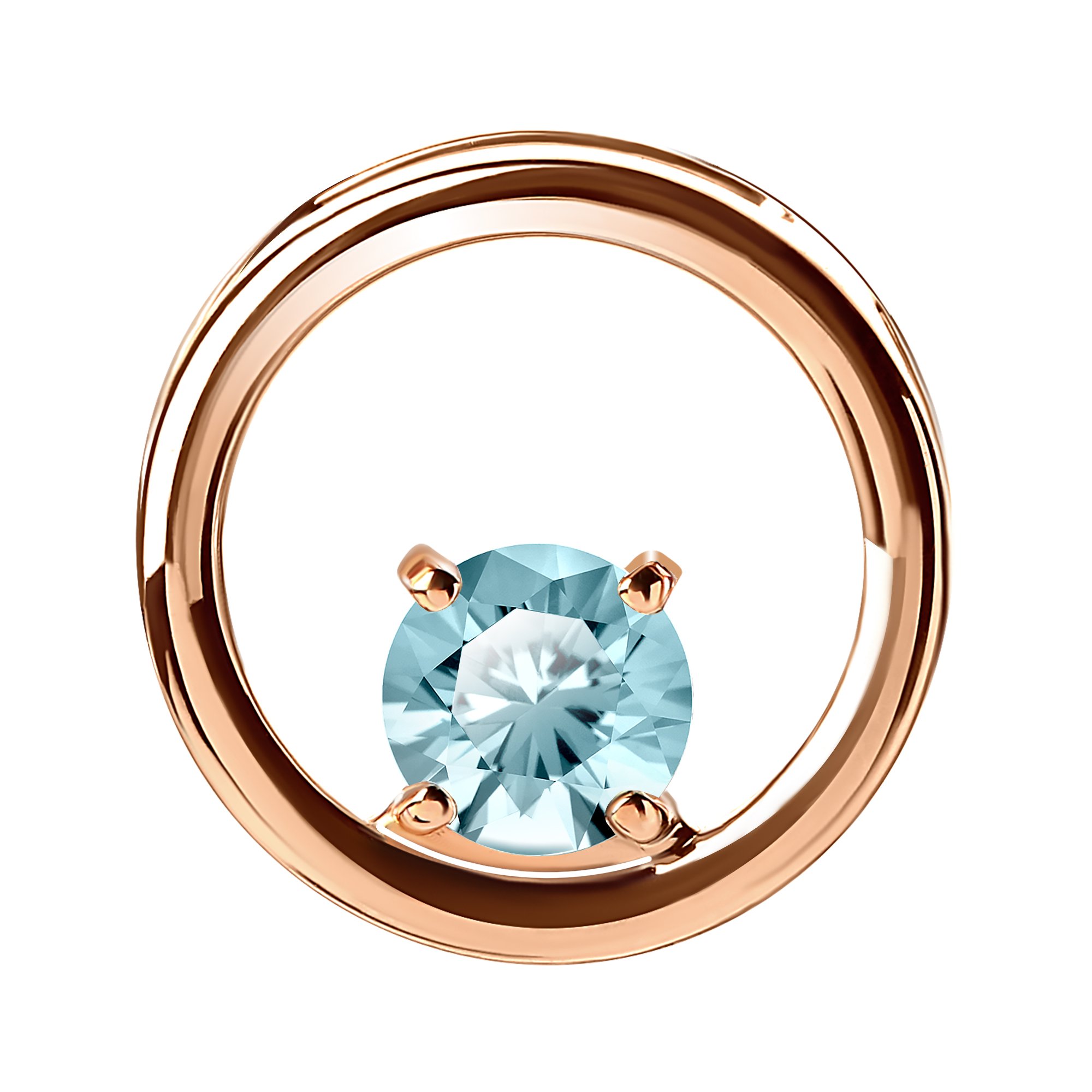 Золотая подвеска с топазом Sky