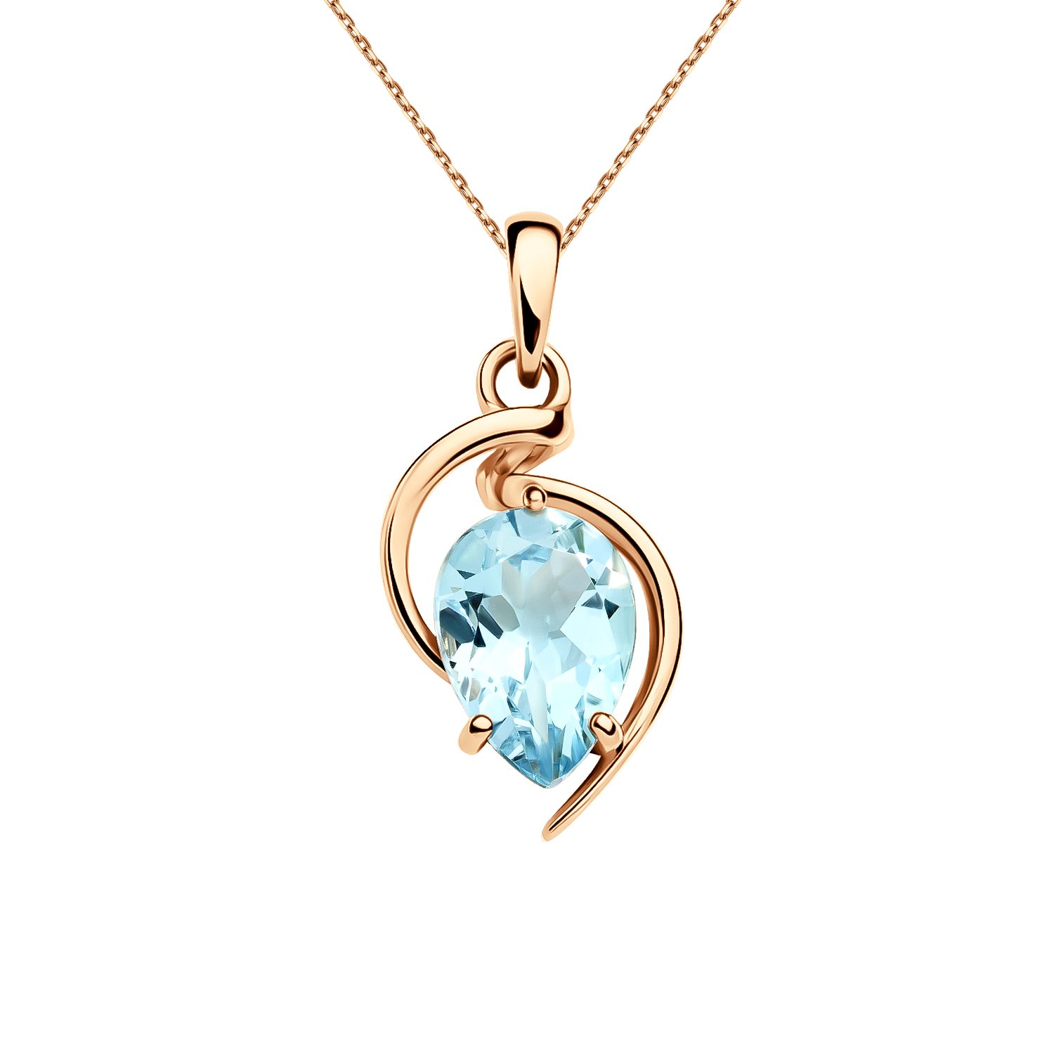 Золотая подвеска с топазом Sky