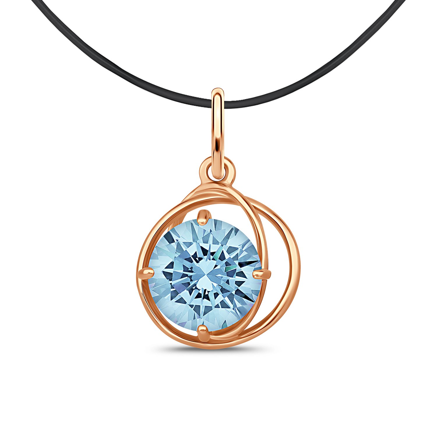 Золотая подвеска с топазом Sky