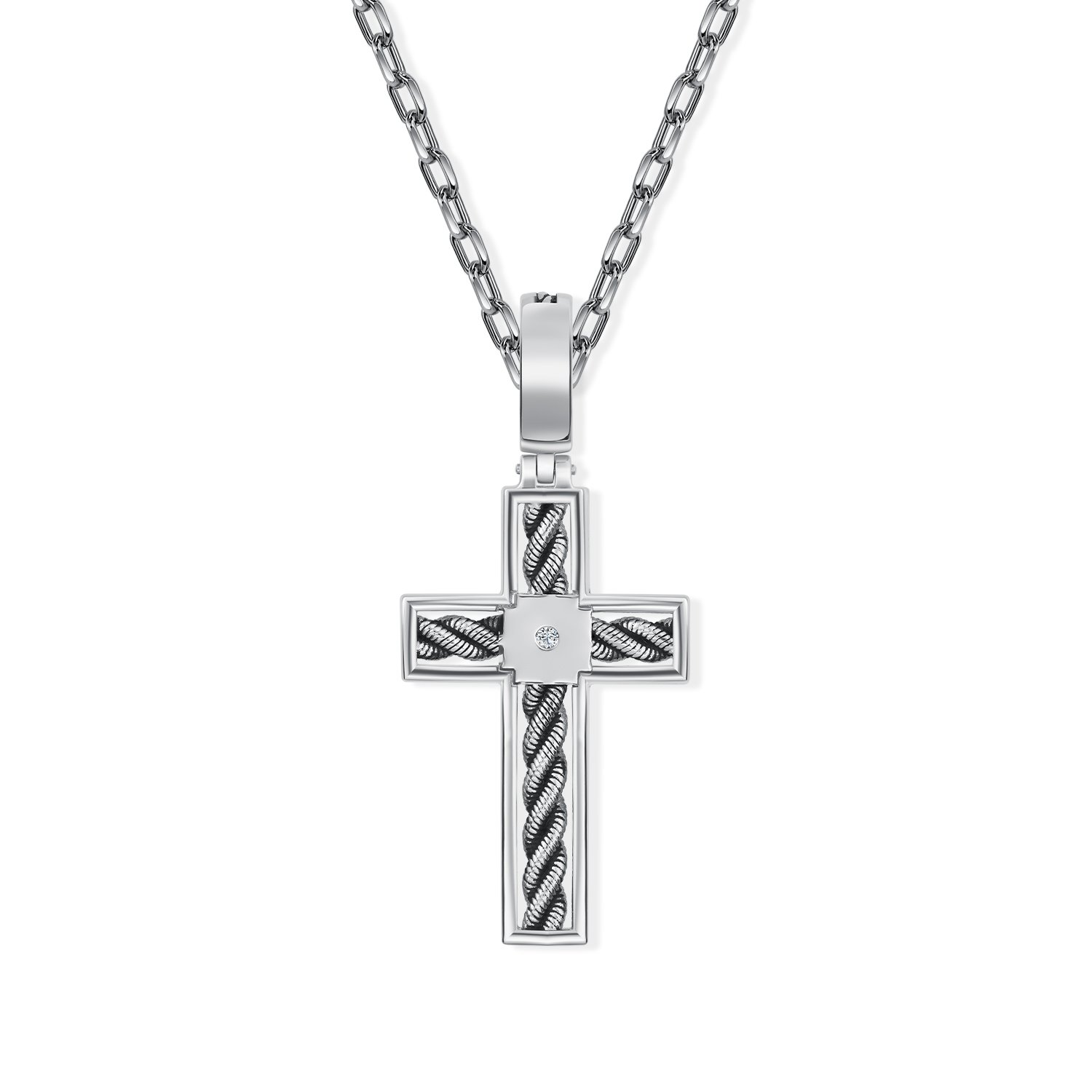 Серебряная подвеска с фианитом