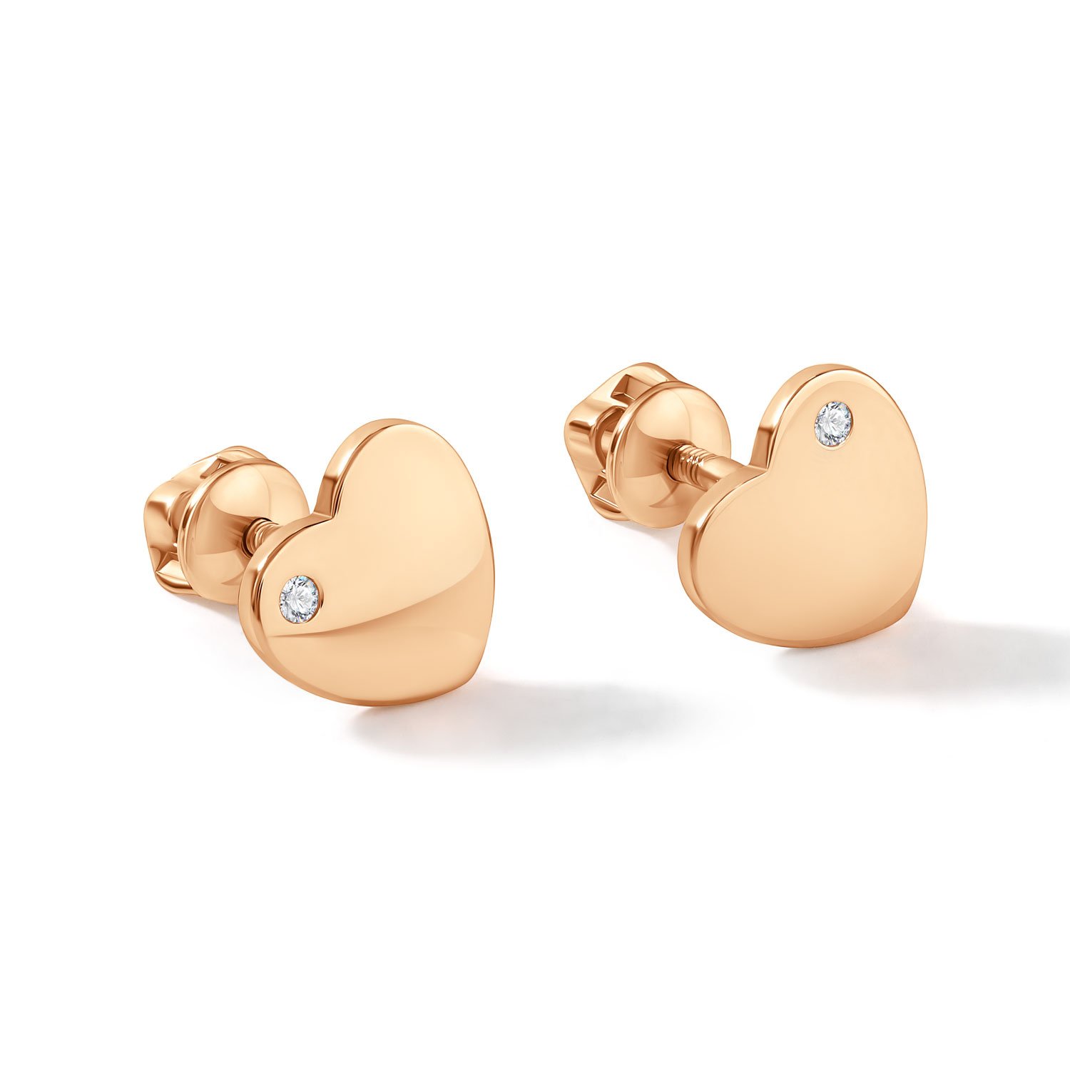 Золотые серьги с фианитами