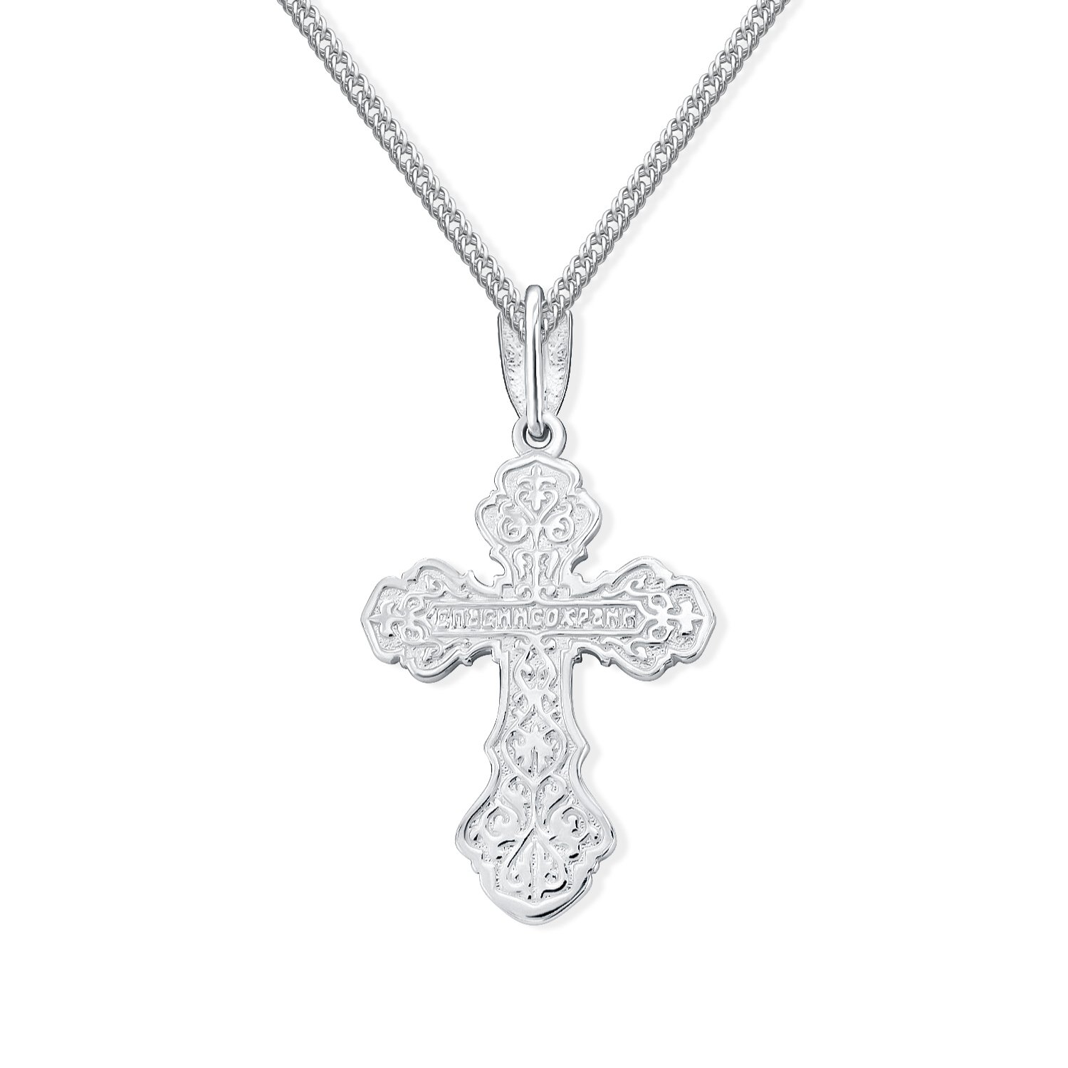 Серебряный православный крест