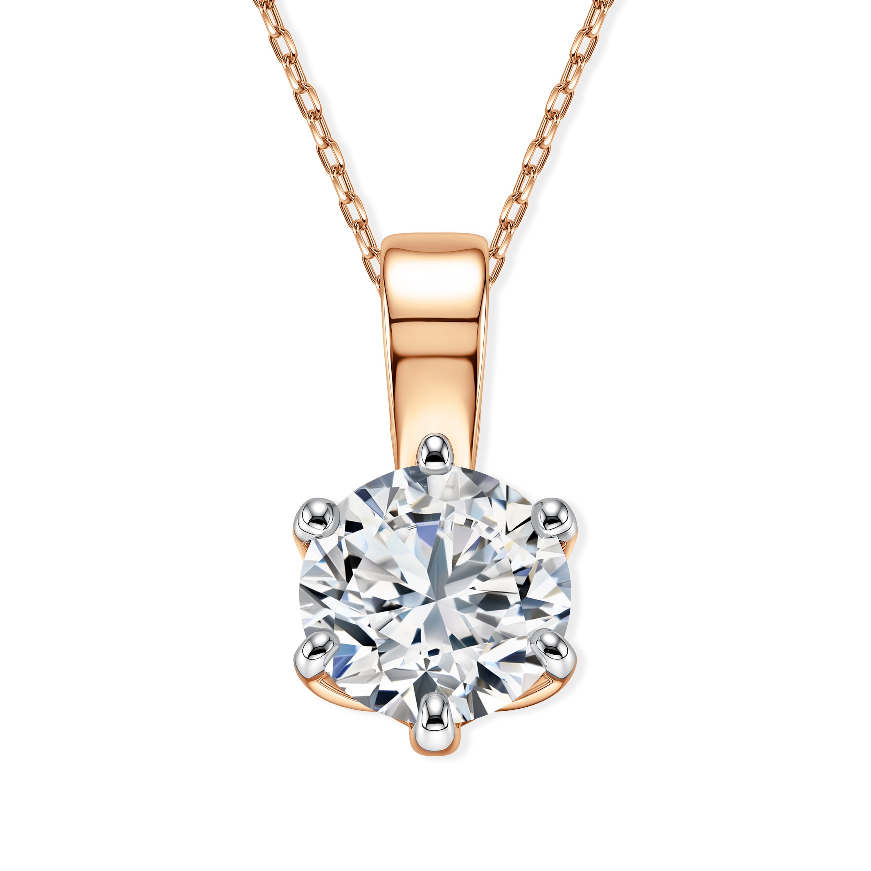 Фото «Золотая подвеска с бриллиантом выращенным»