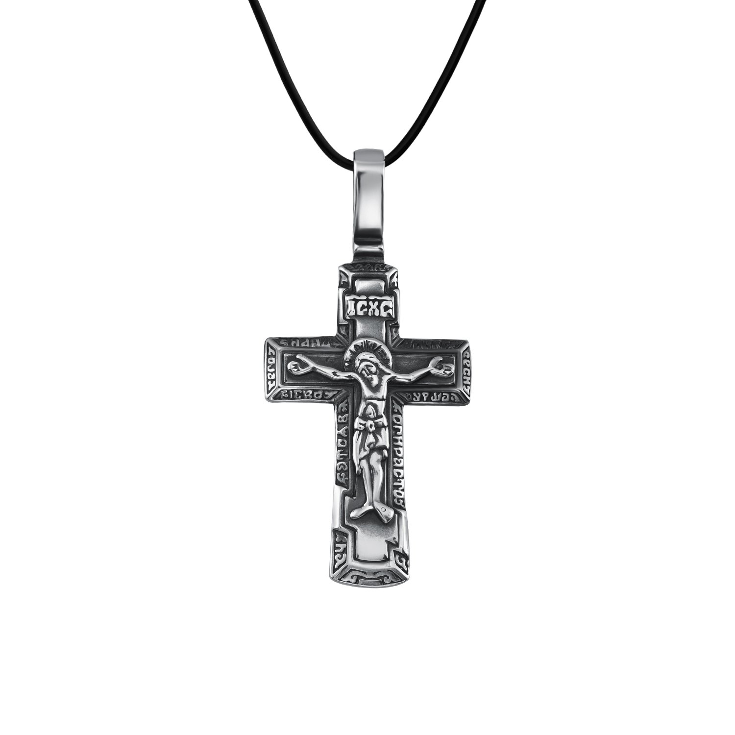 Серебряный крест с чернением