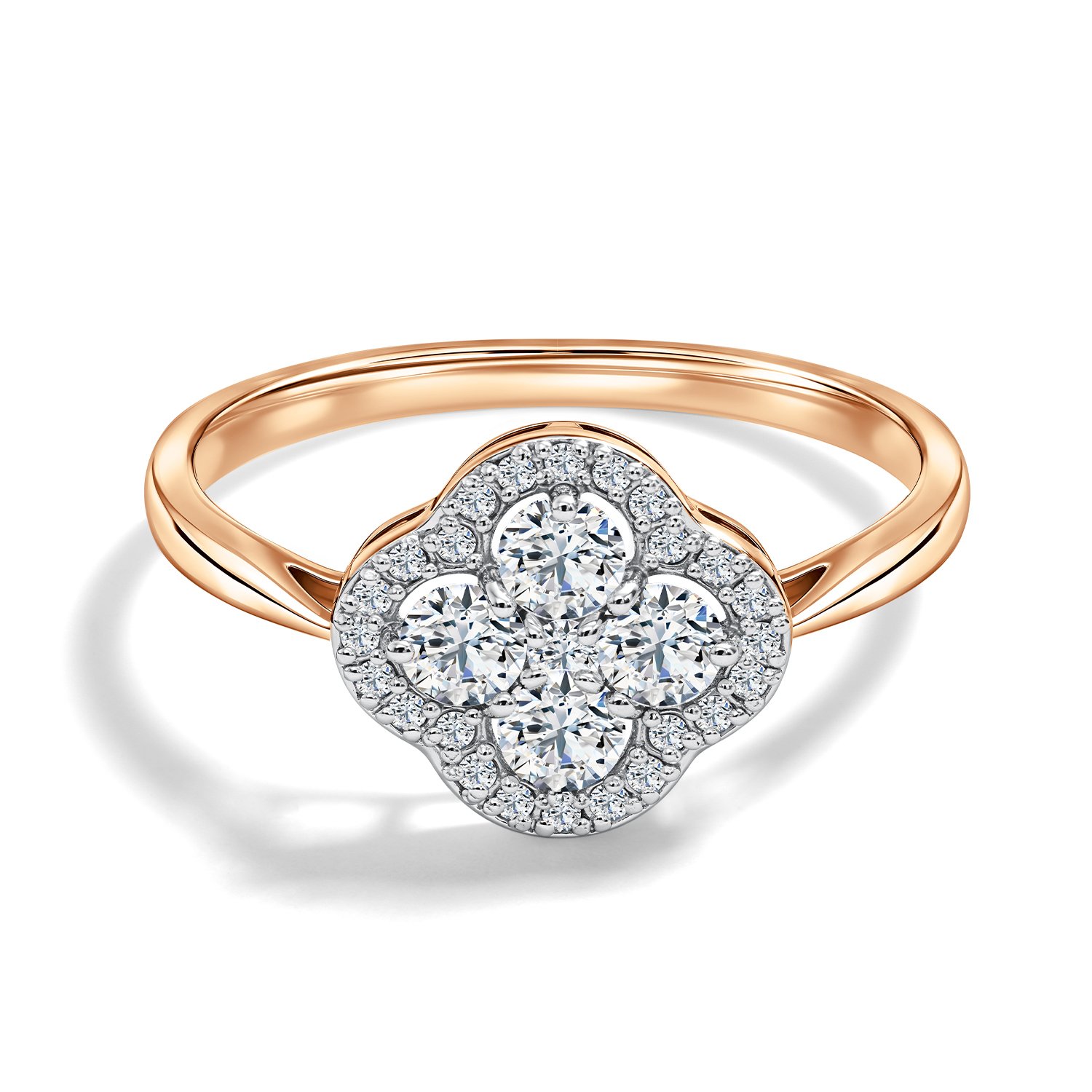 Золотое кольцо с бриллиантами выращенными